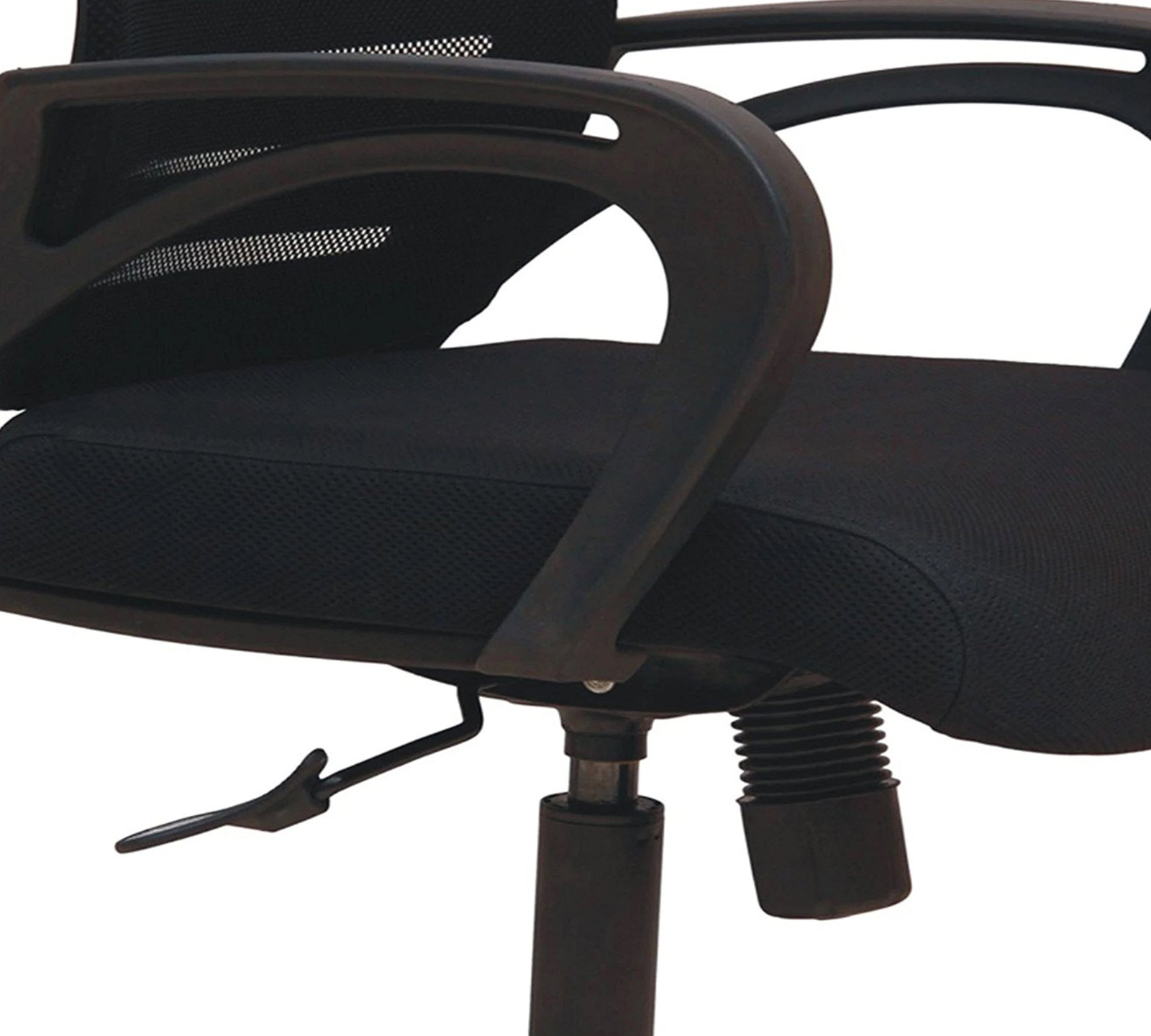 Medium Back Executive Office Chair with Height Adjustable Nylon Wheels Base -