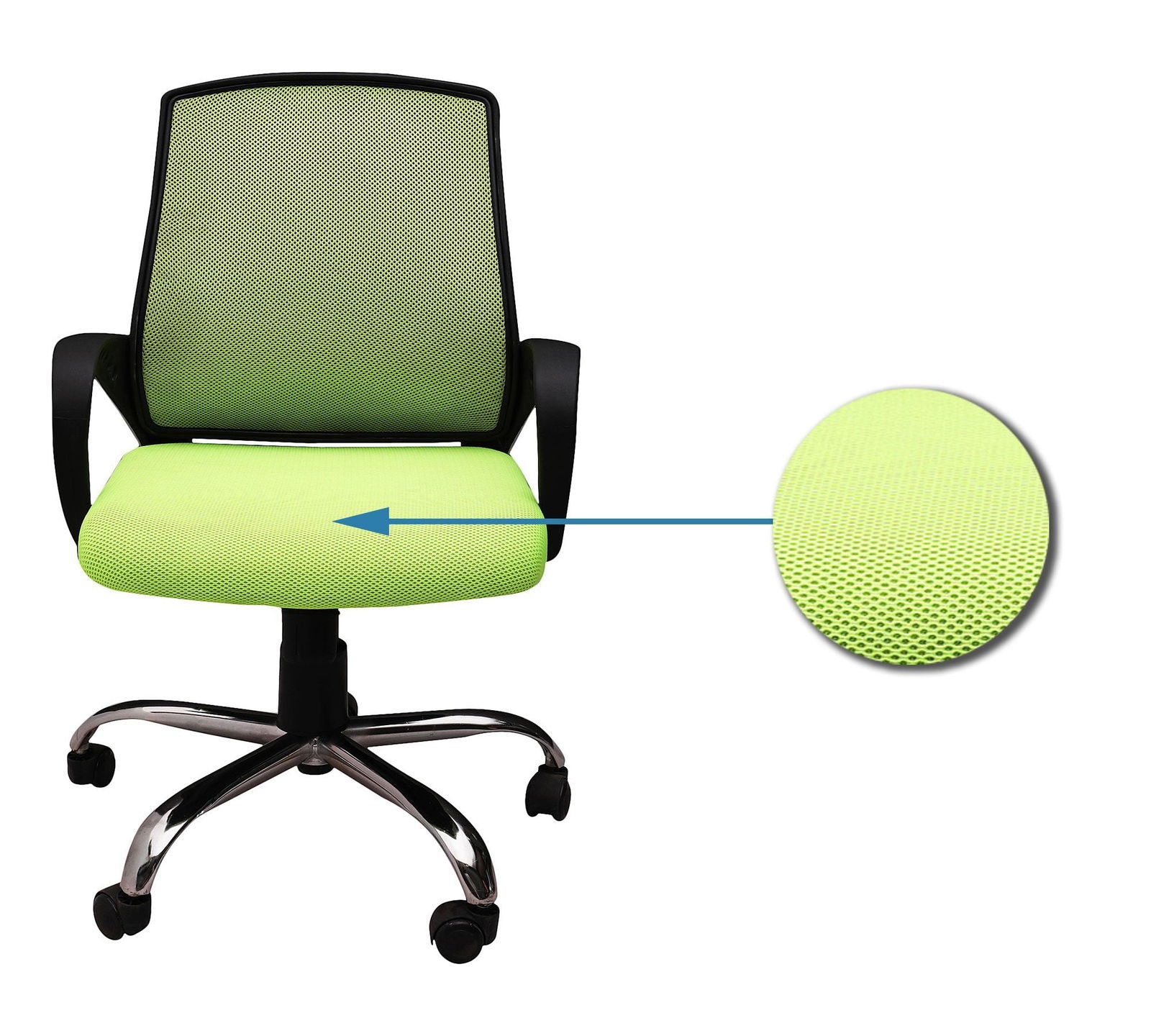 Medium Back Office Chair with Chrome Base -