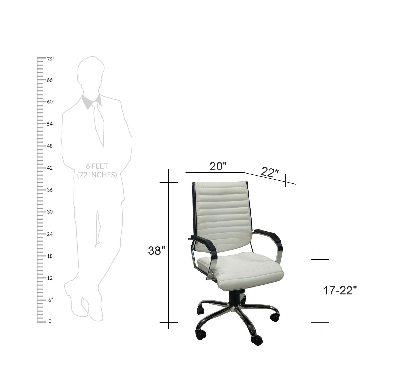 Medium Back Office Executive Chair Chrome Base -