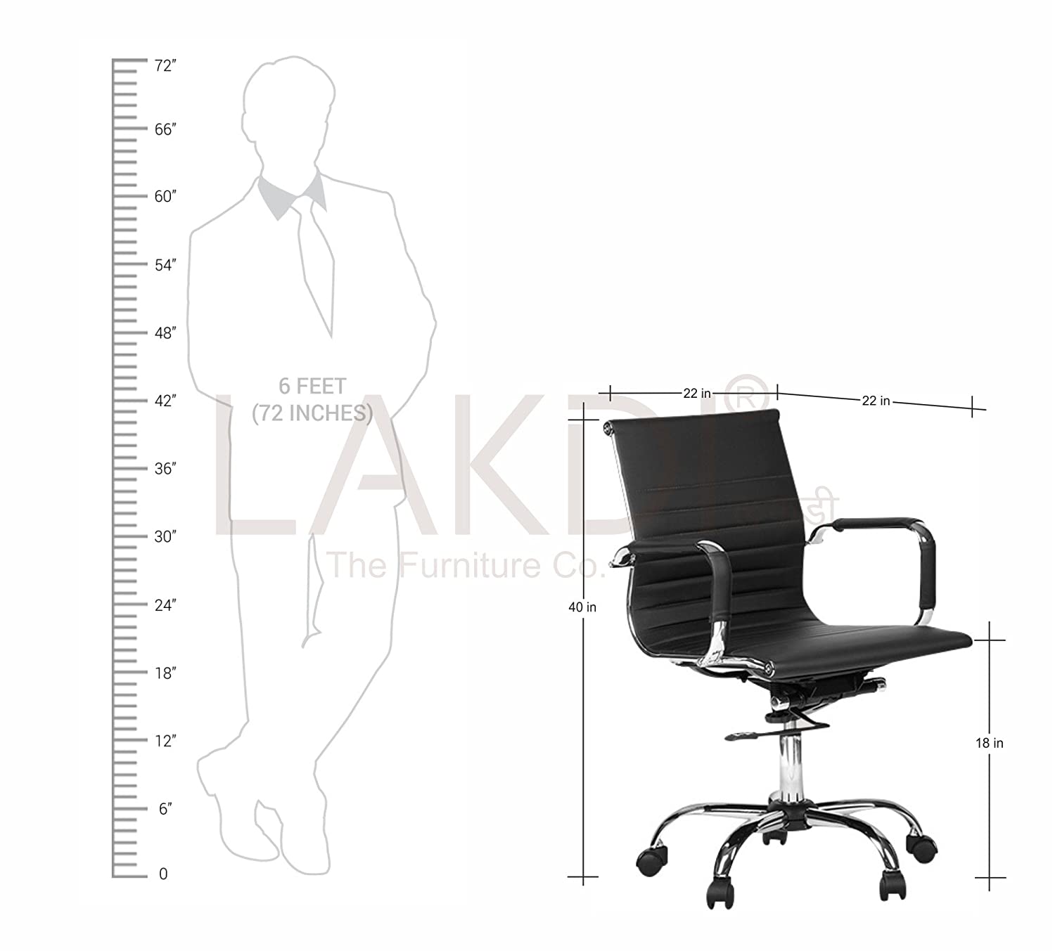 Medium Back Office Executive Chair Chrome Base -