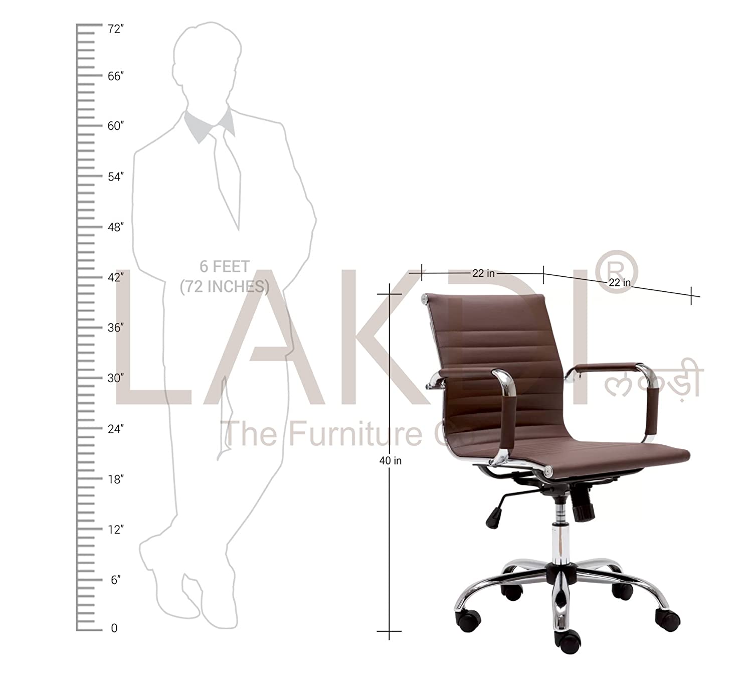 Medium Back Office Executive Chair Chrome Base -