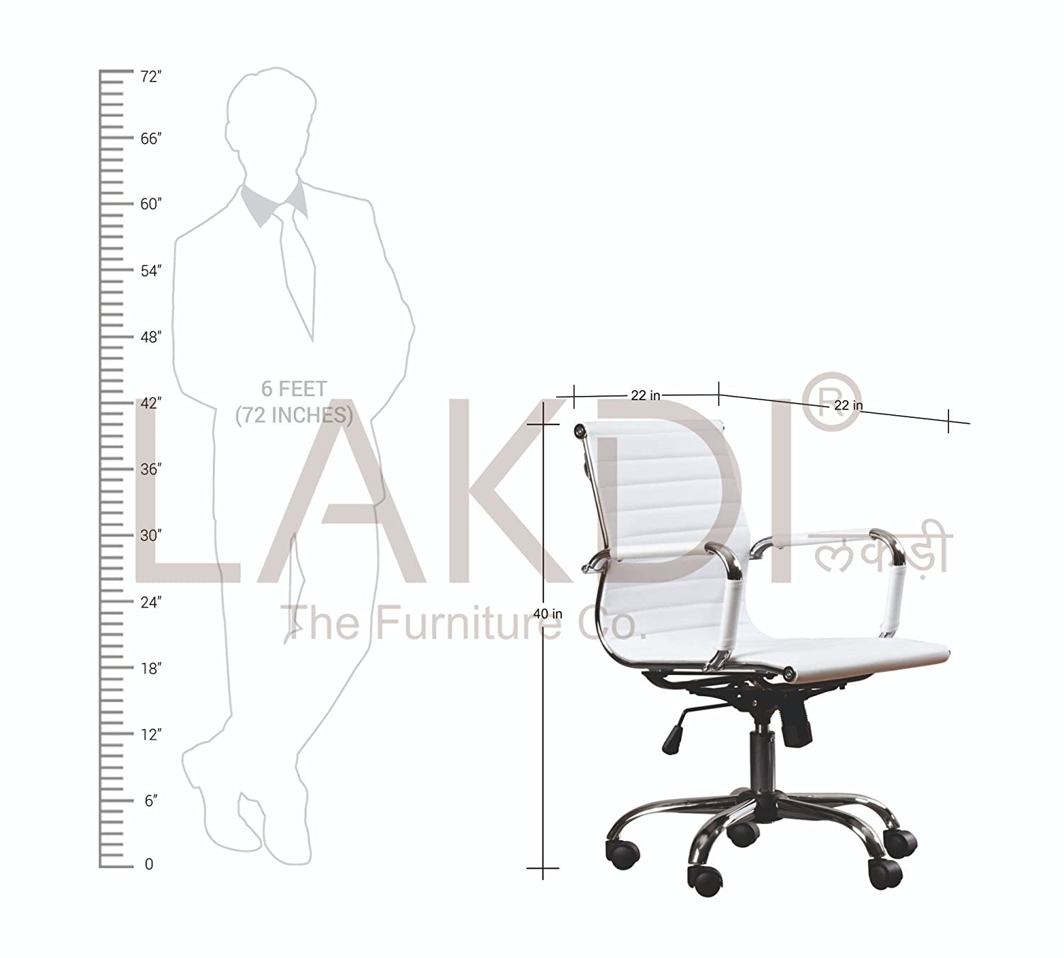 Medium Back Office Executive Chair Chrome Base -