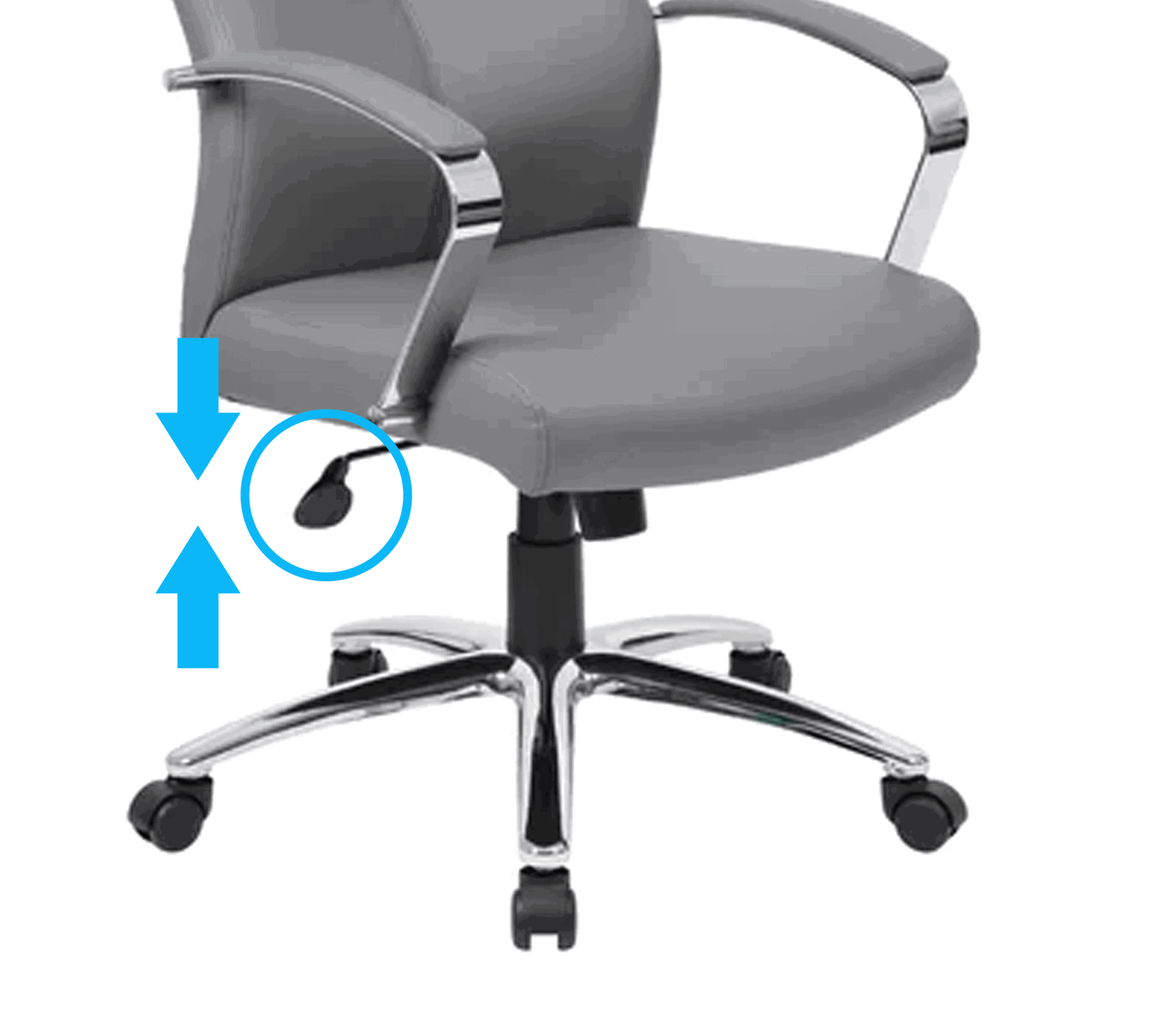 Medium Back Office Executive Chair with Height Adjustable Chrome Base -