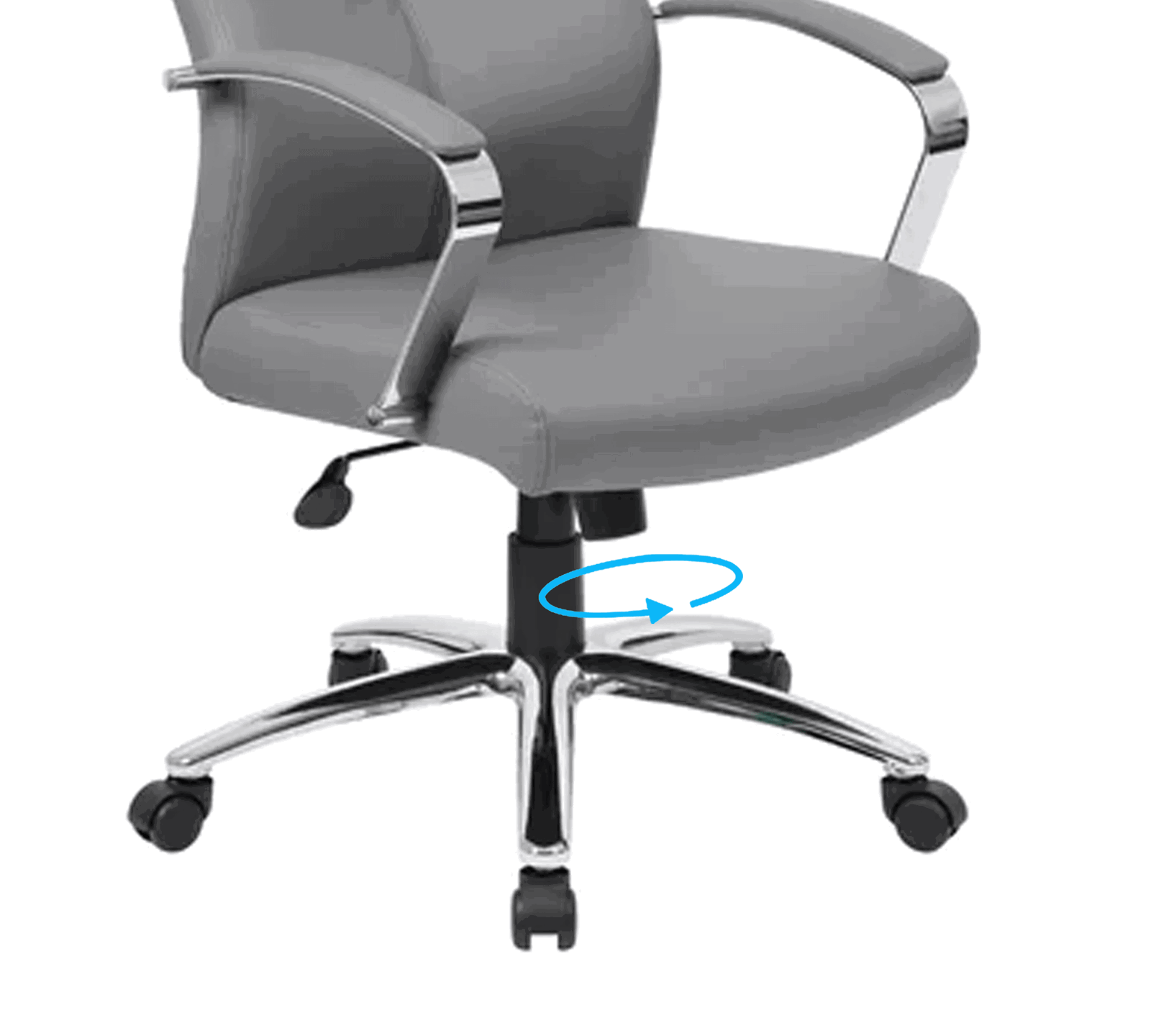 Medium Back Office Executive Chair with Height Adjustable Chrome Base -