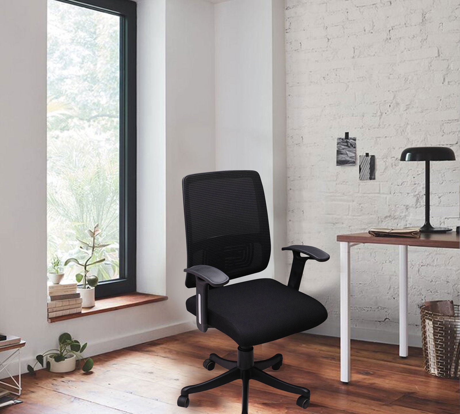 Medium Back Office Executive Chair with Height Adjustable Nylon Base -