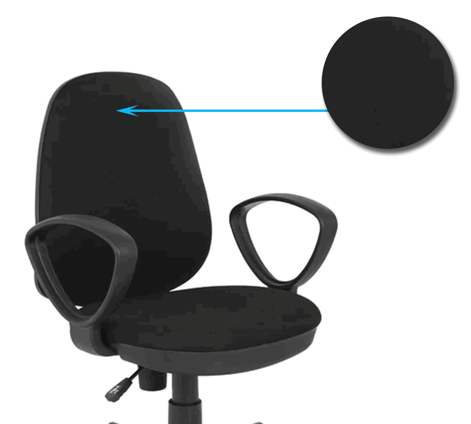 Medium Back Office Executive Chair with Nylon Wheels Base -
