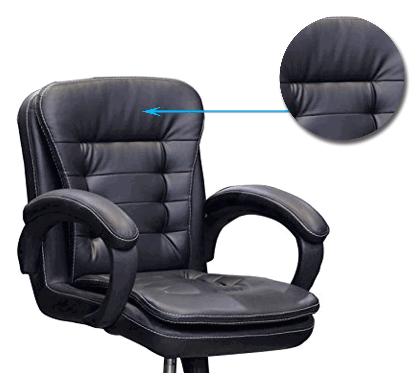 Medium Back Office Executive Chair with Nylon Wheels Base -