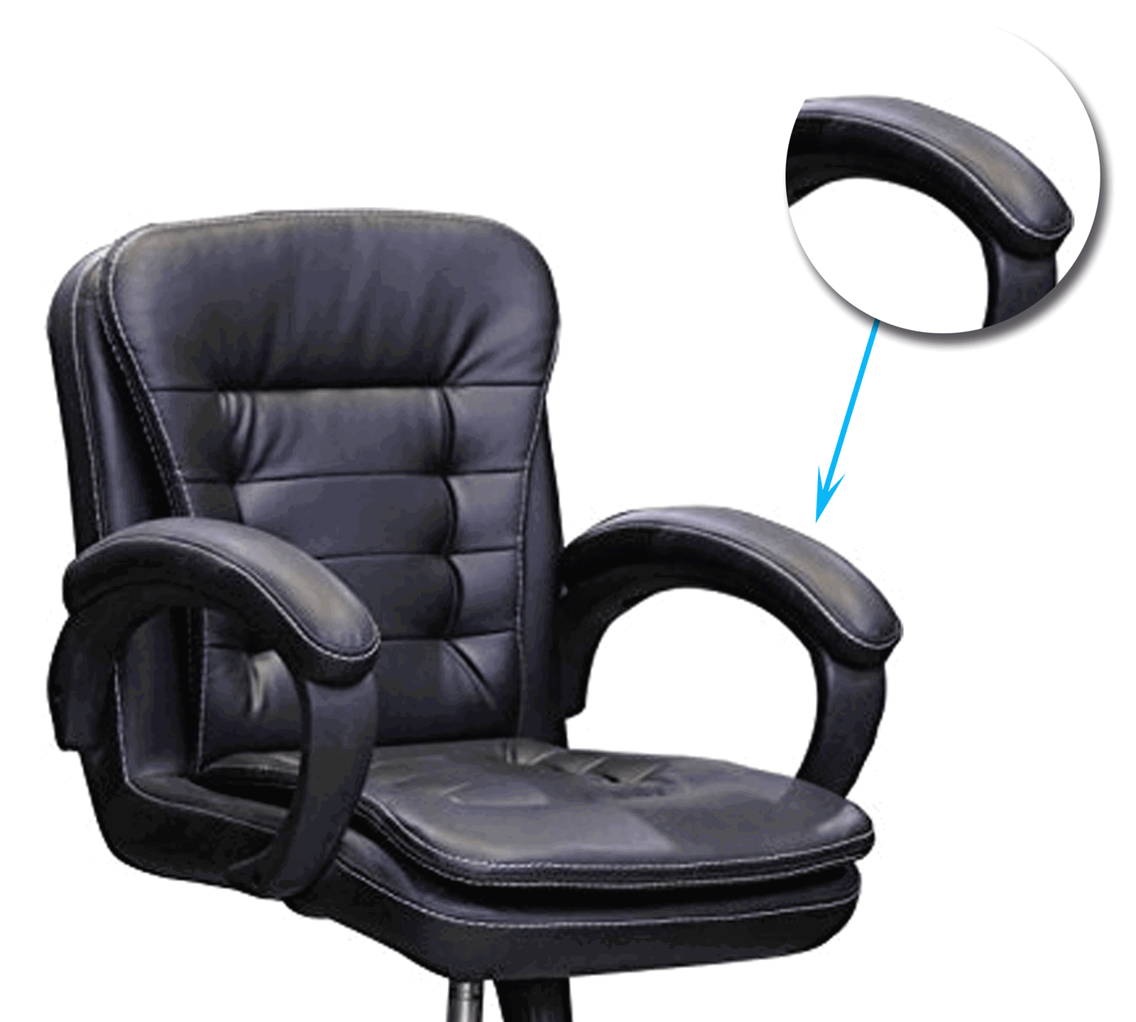 Medium Back Office Executive Chair with Nylon Wheels Base -