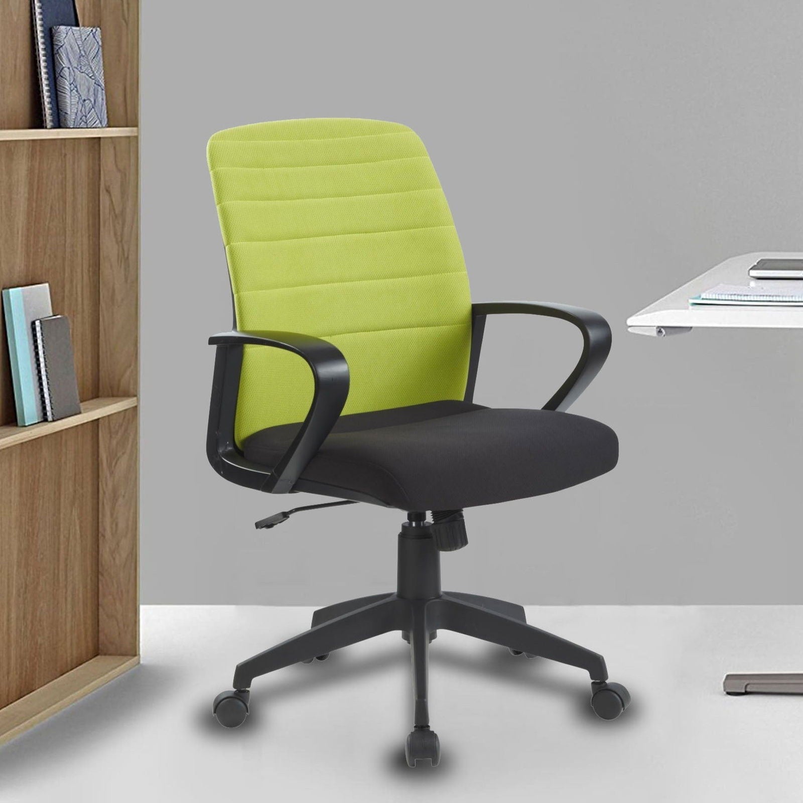Medium Back Office Executive Fabric Chair with Nylon Wheels Base -
