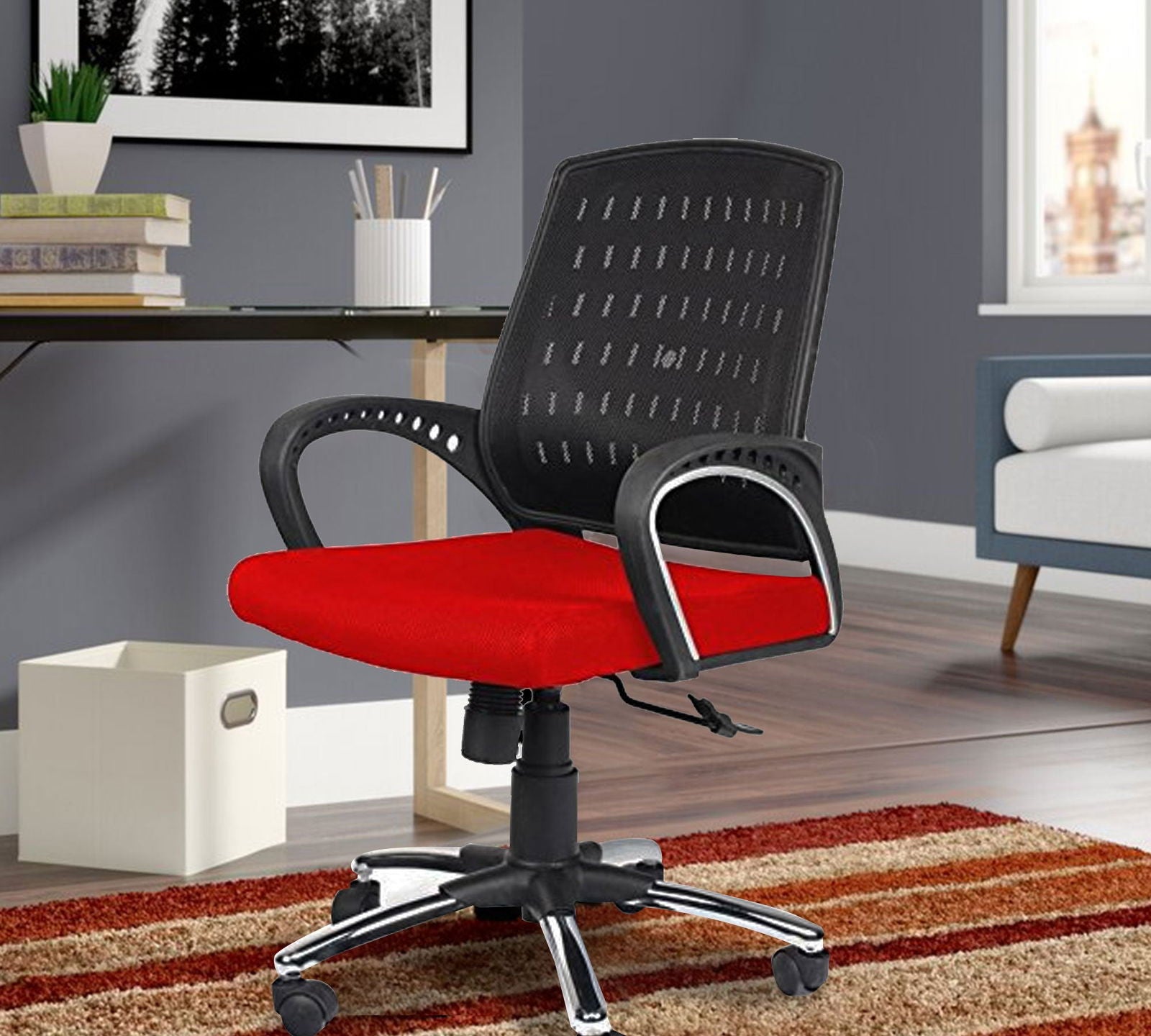 Medium Back Office Executive Mesh Chair with Chrome Base -