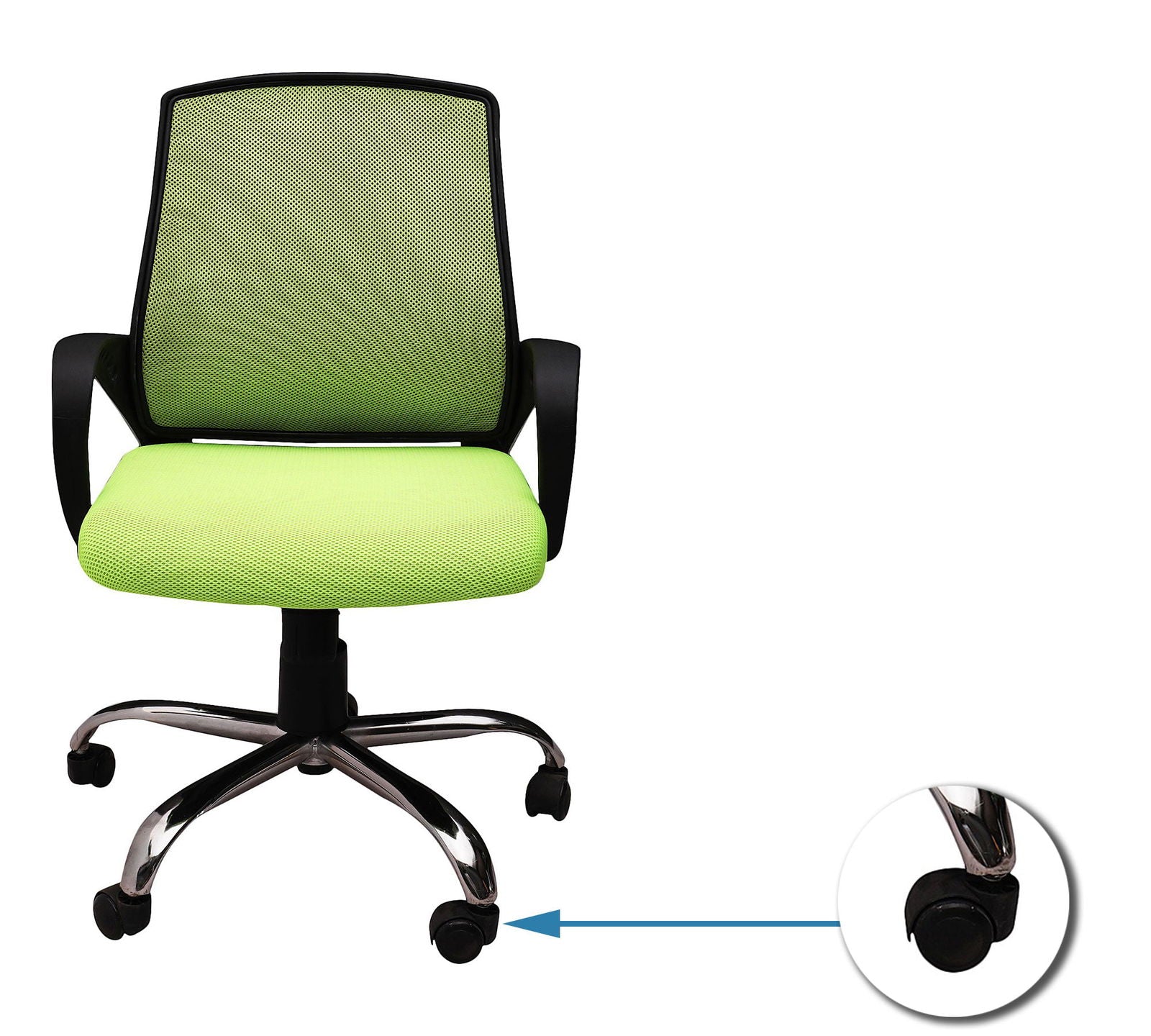 Medium Back Office Executive Mesh Chair with Height Adjustable Chrome Base -