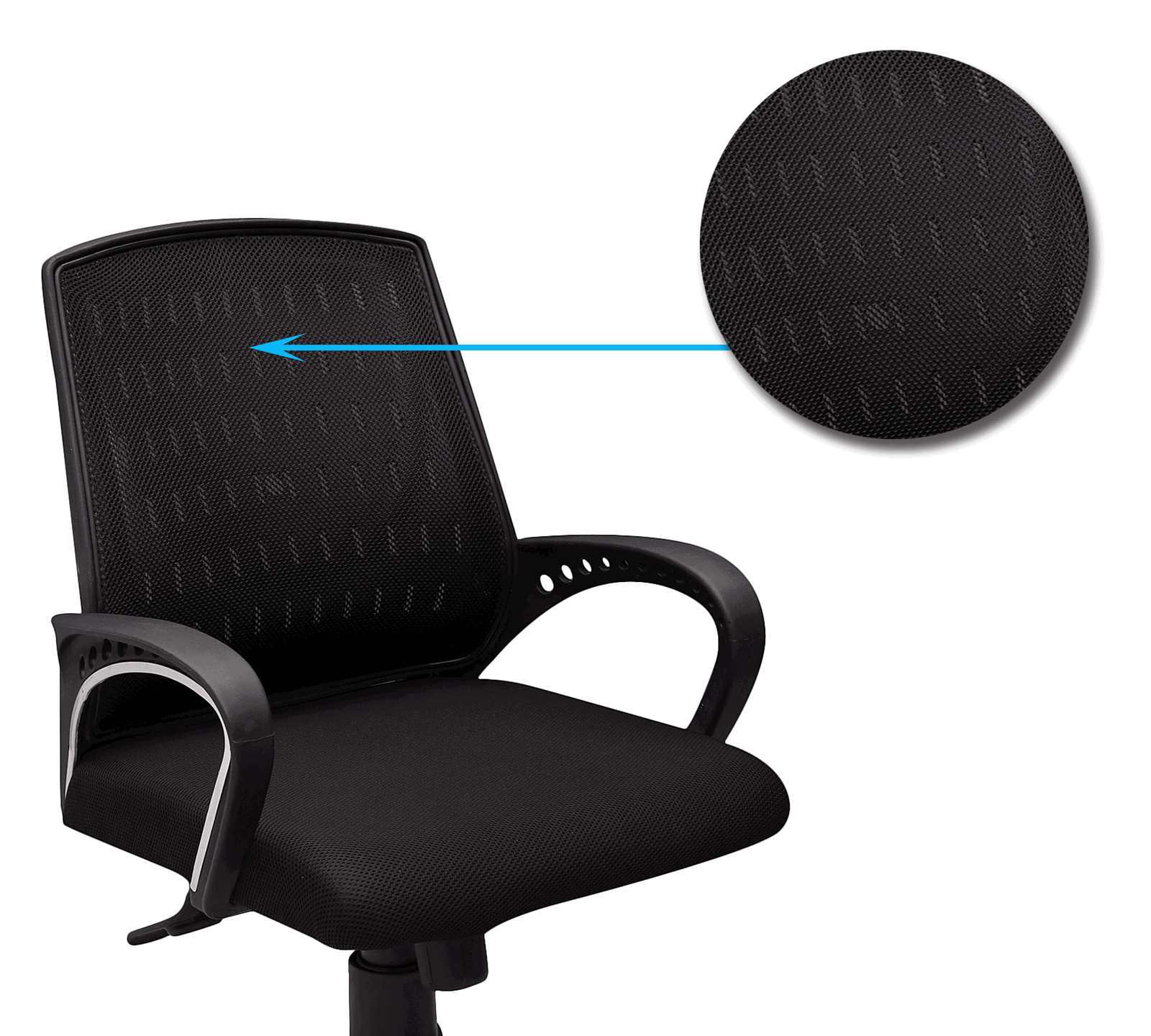 Medium Back Office Executive Mesh Chair with Height Adjustable Chrome Base -