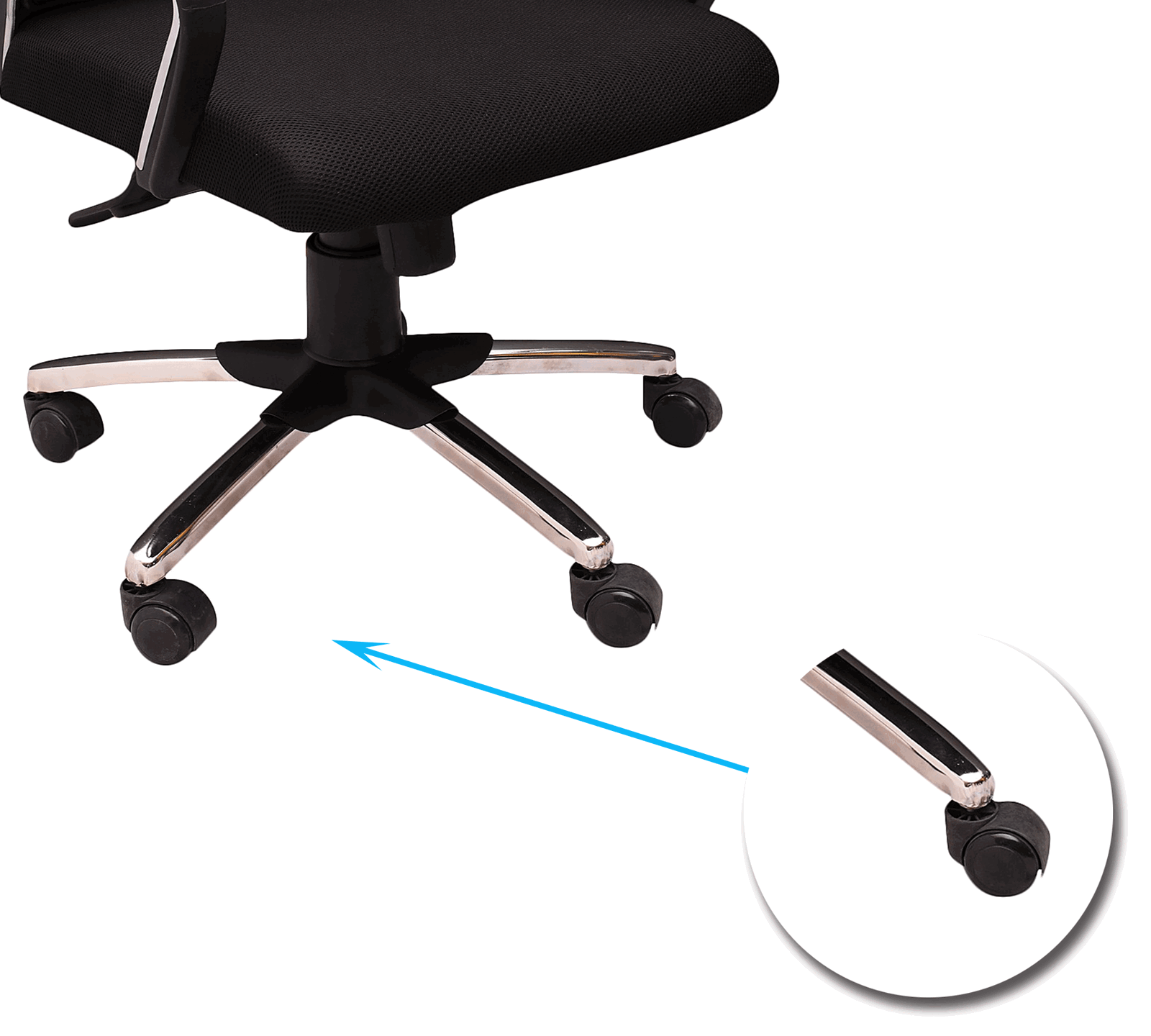 Medium Back Office Executive Mesh Chair with Height Adjustable Chrome Base -