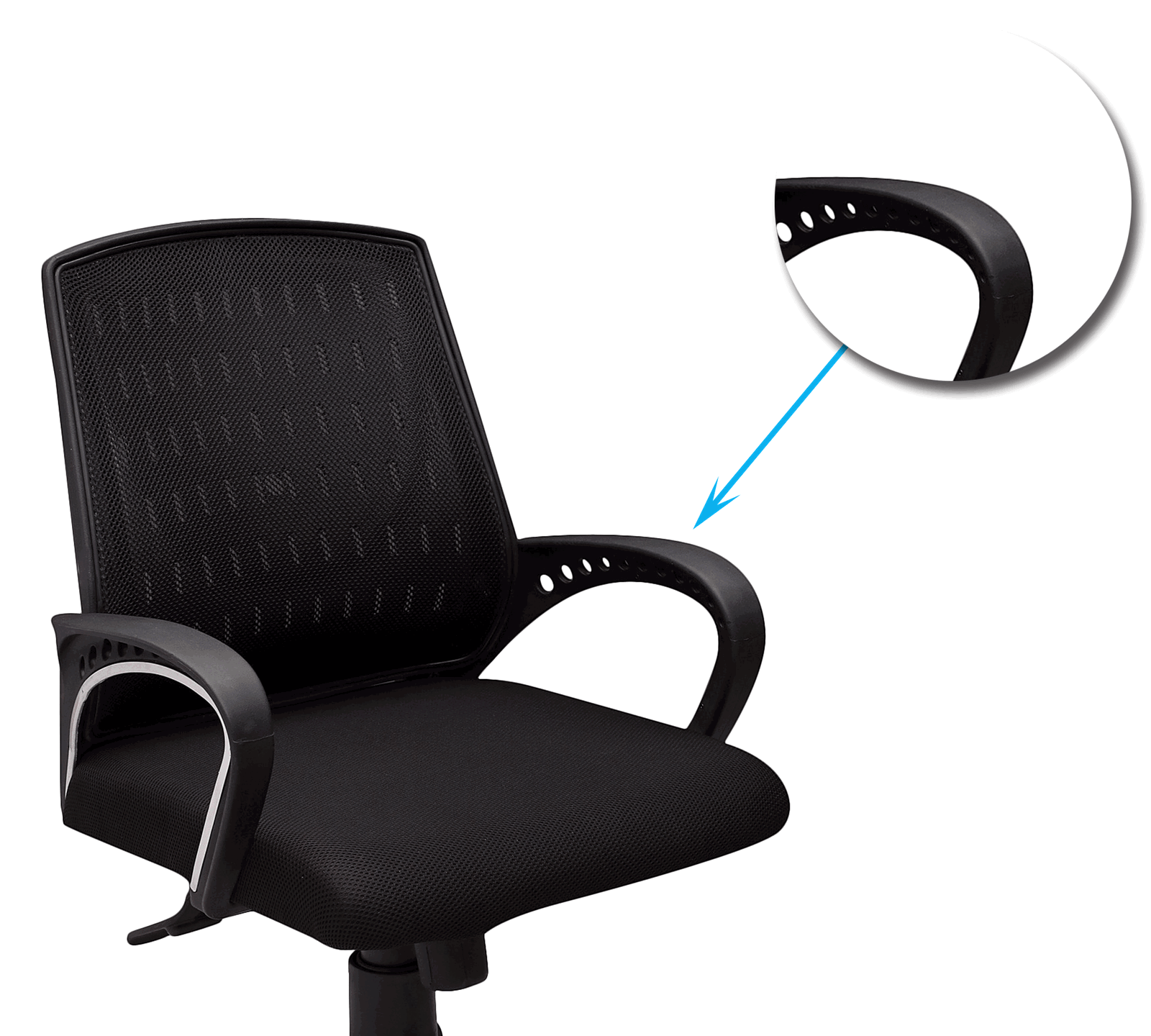 Medium Back Office Executive Mesh Chair with Height Adjustable Chrome Base -
