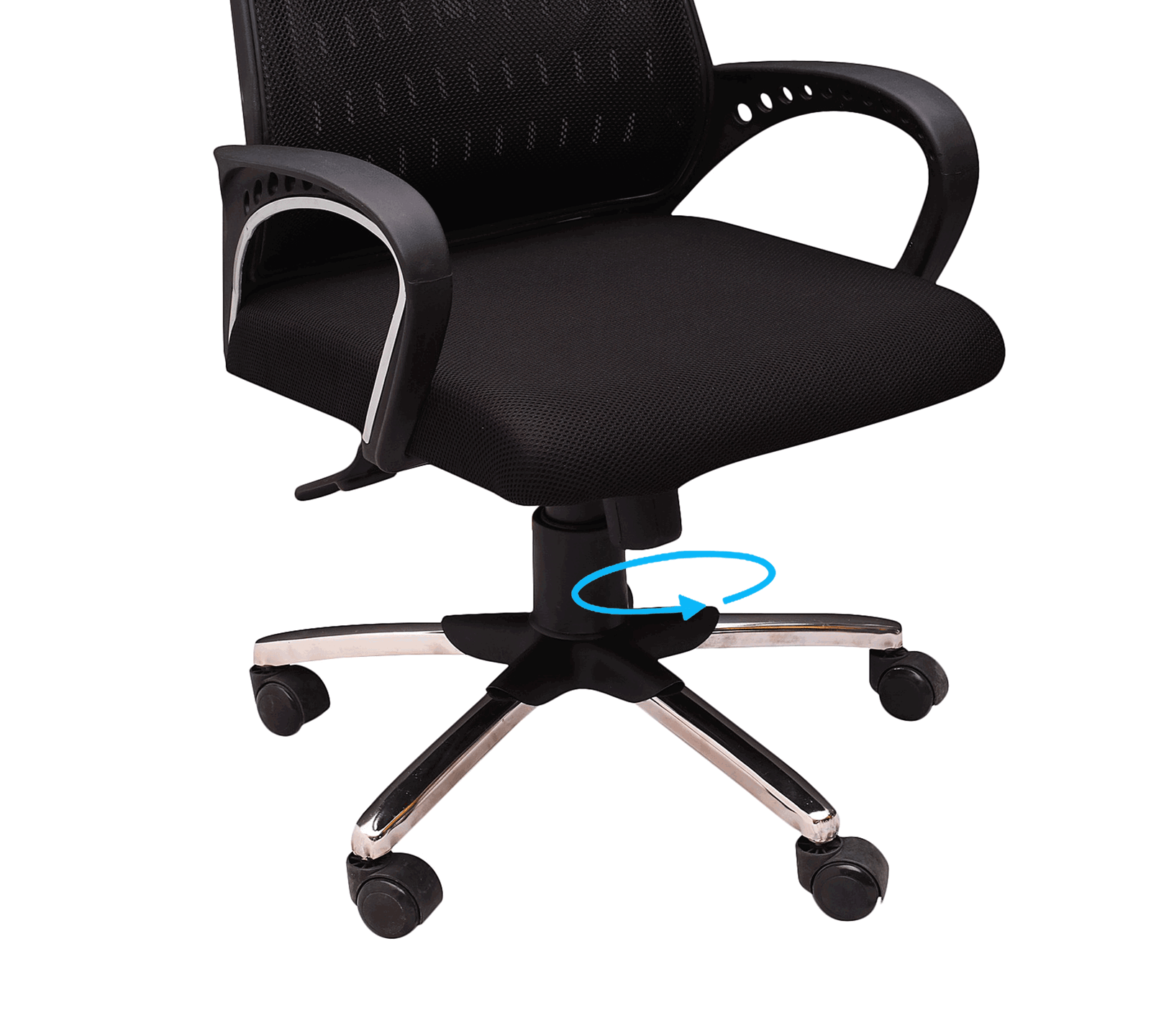 Medium Back Office Executive Mesh Chair with Height Adjustable Chrome Base -