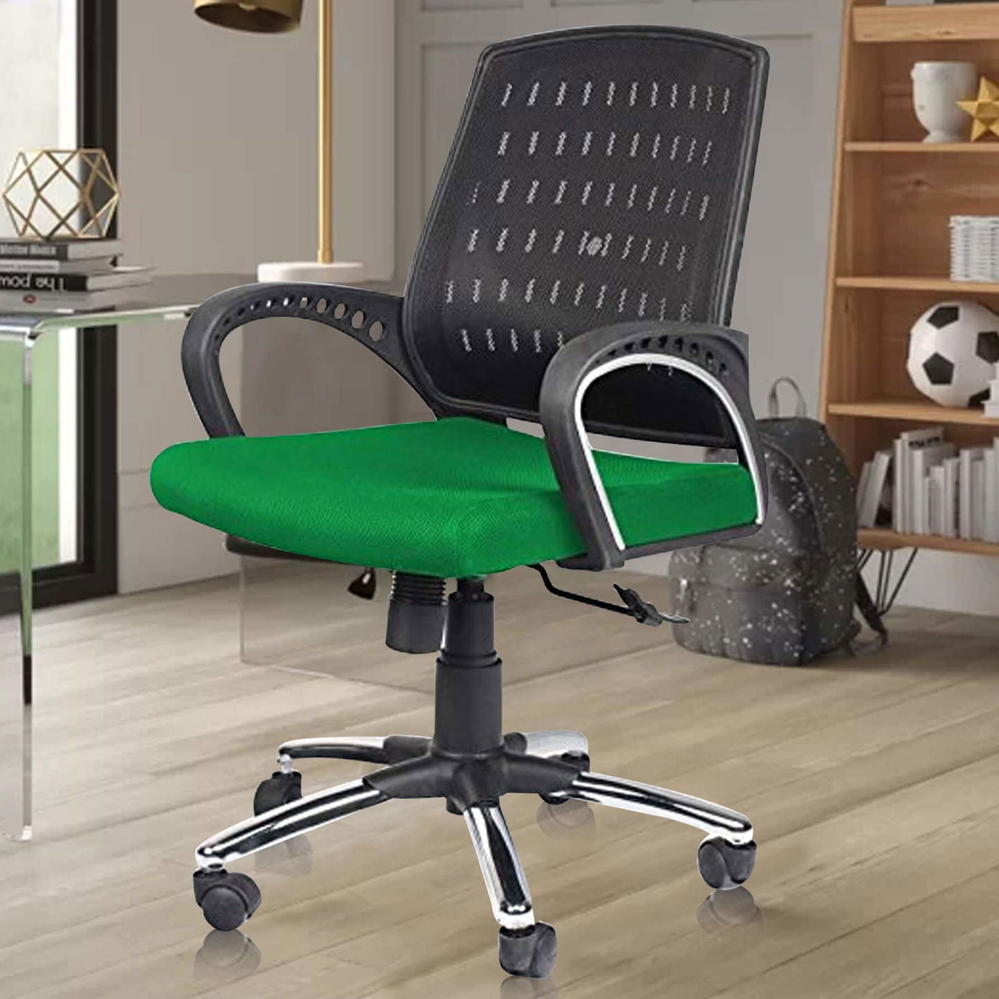 Medium Back Office Executive Mesh Chair with Height Adjustable Chrome Base -