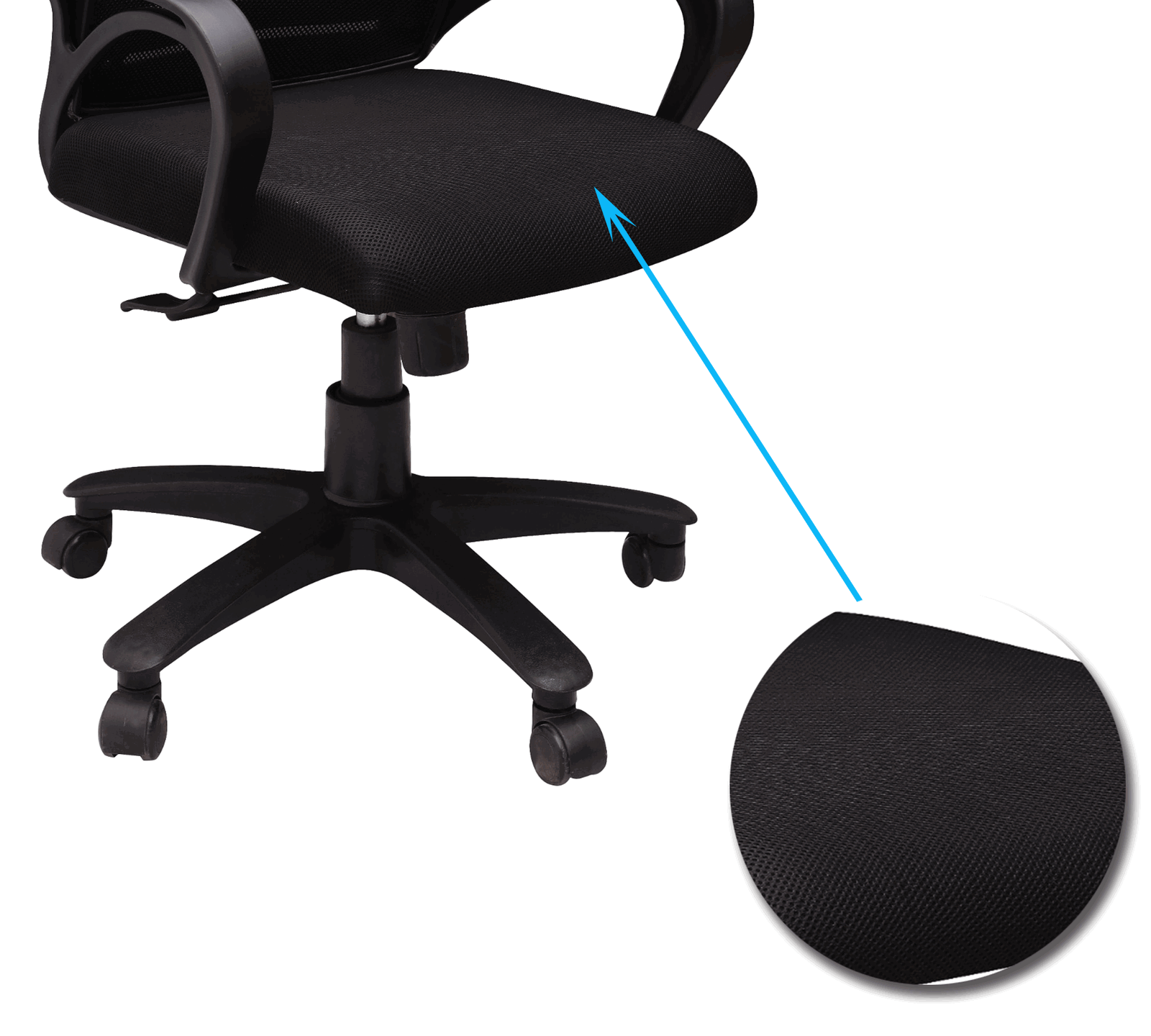 Medium Back Office Executive Mesh Chair with Height Adjustable Nylon Base -