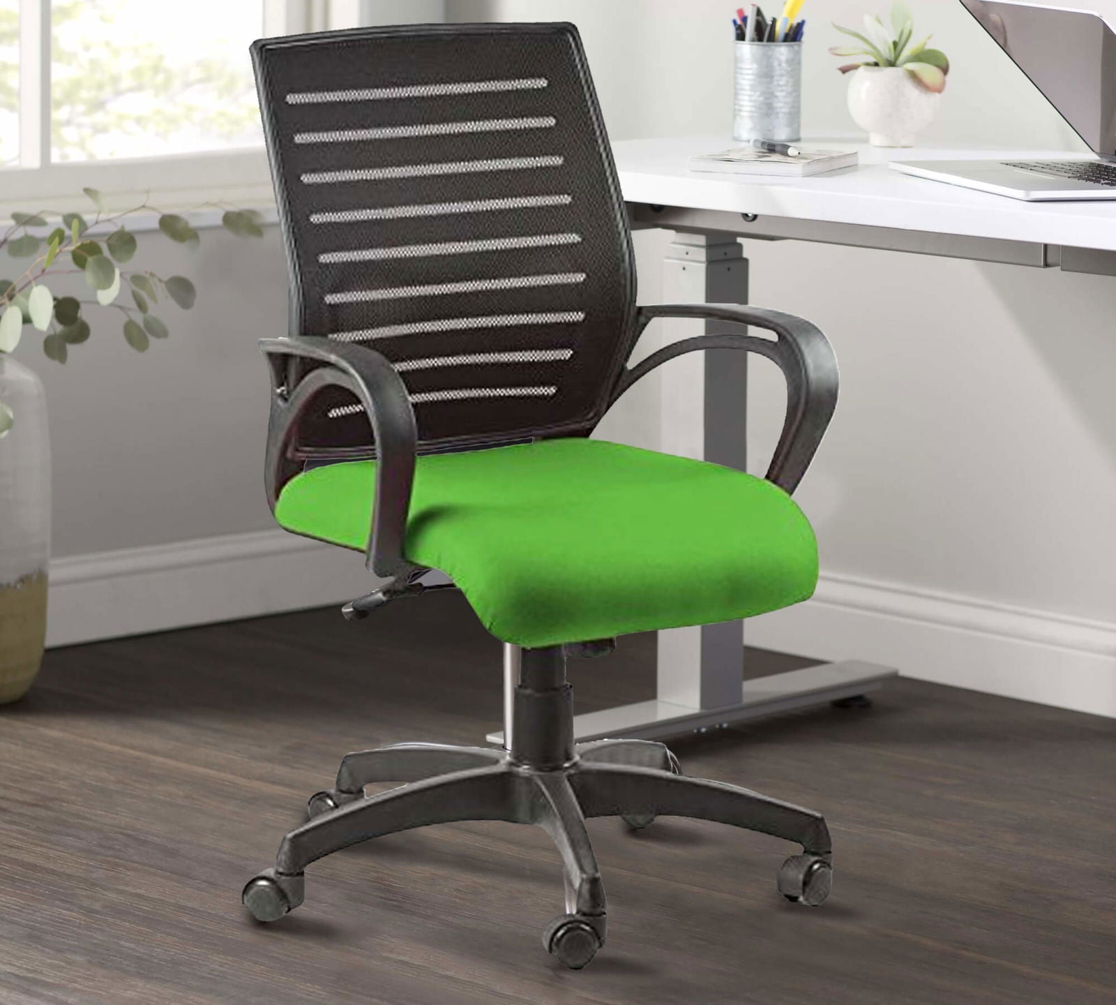 Medium Back Office Executive Mesh Chair with Height Adjustable Nylon Base -