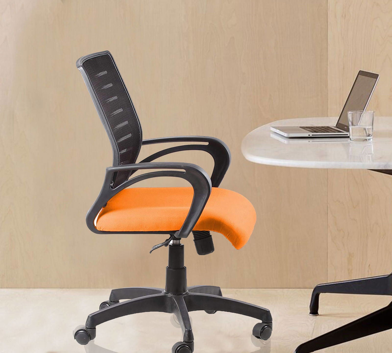 Medium Back Office Executive Mesh Chair with Height Adjustable Nylon Base -