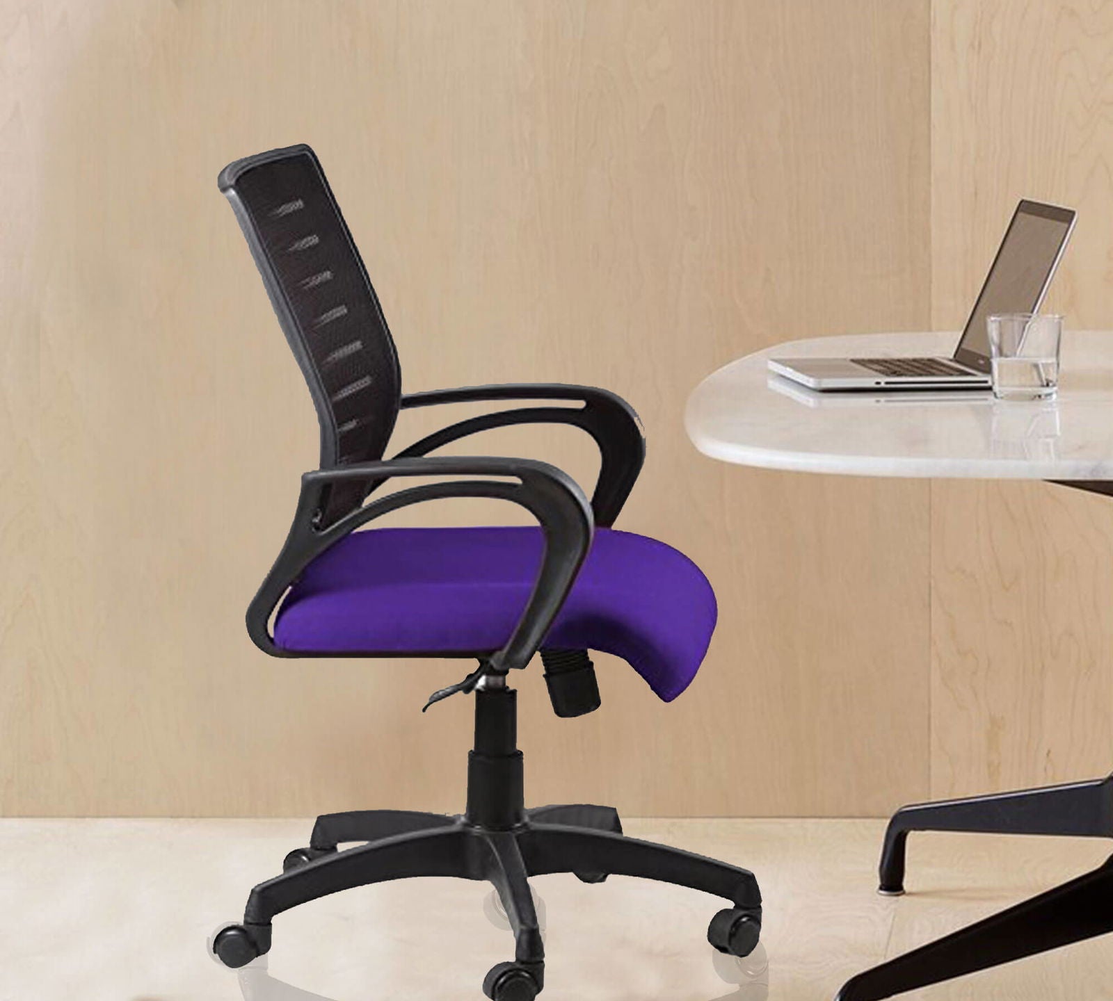 Medium Back Office Executive Mesh Chair with Height Adjustable Nylon Base -