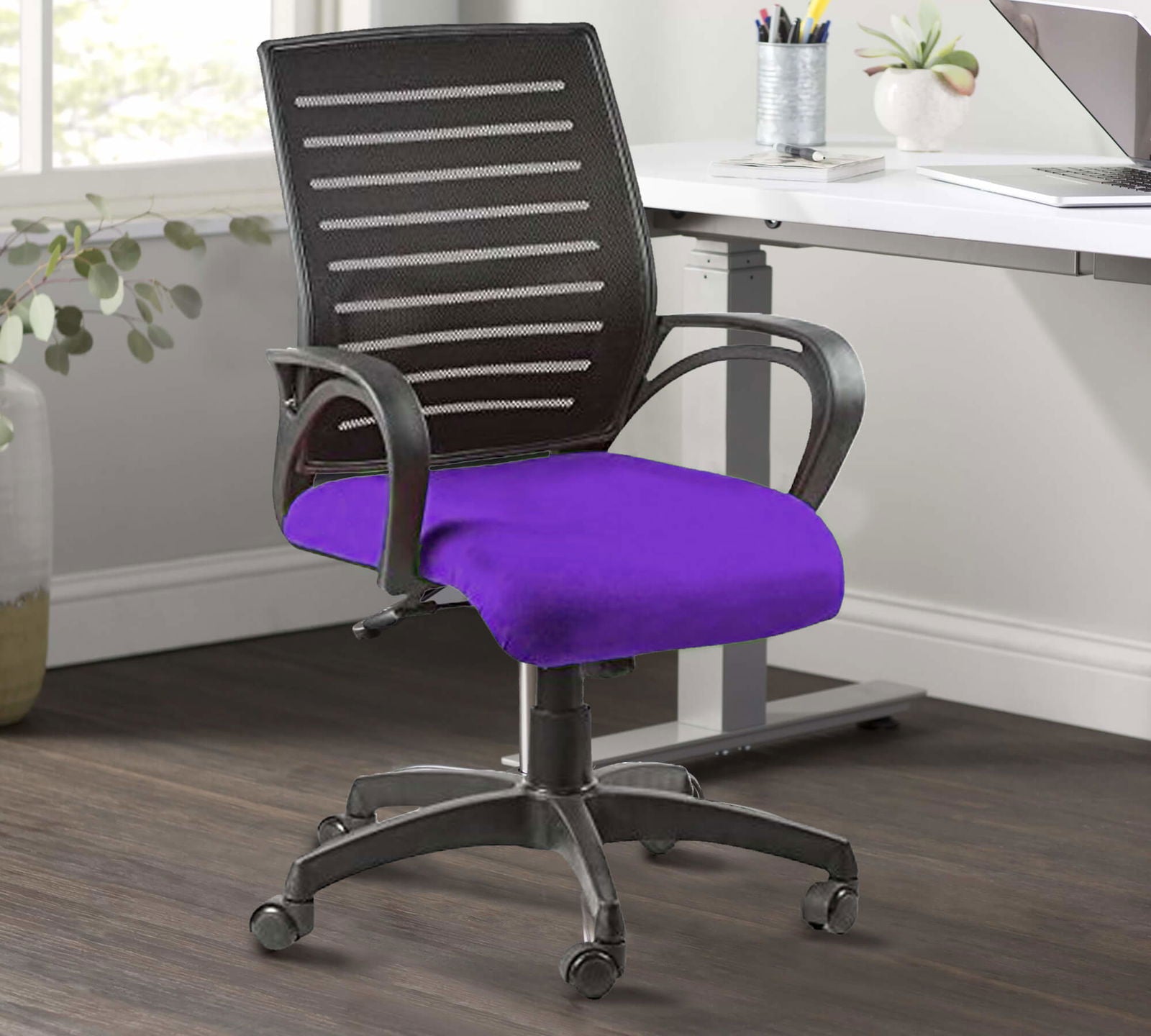 Medium Back Office Executive Mesh Chair with Height Adjustable Nylon Base -