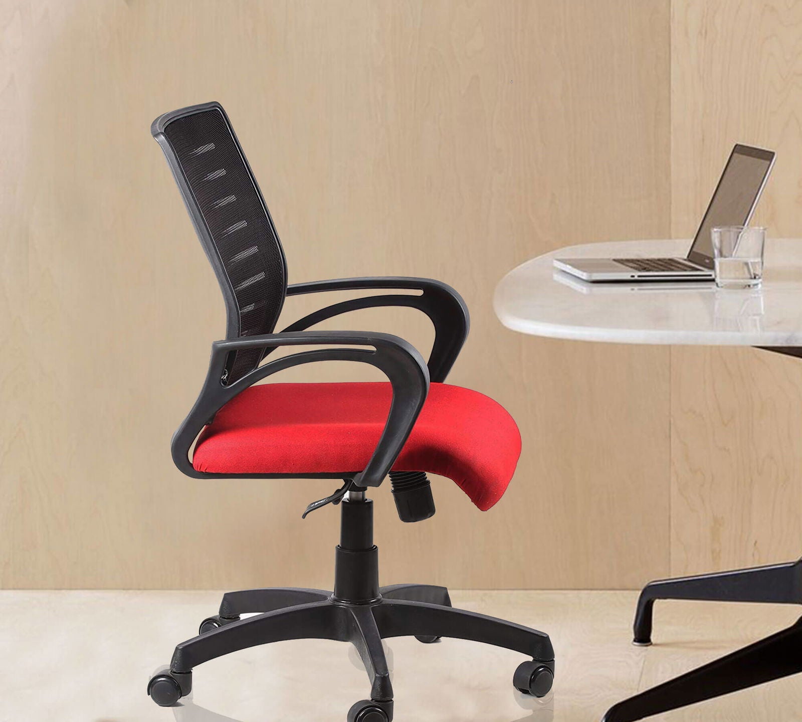 Medium Back Office Executive Mesh Chair with Height Adjustable Nylon Base -
