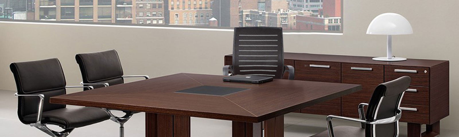 Medium Back Office Executive Mesh Chair with Height Adjustable Nylon Base -