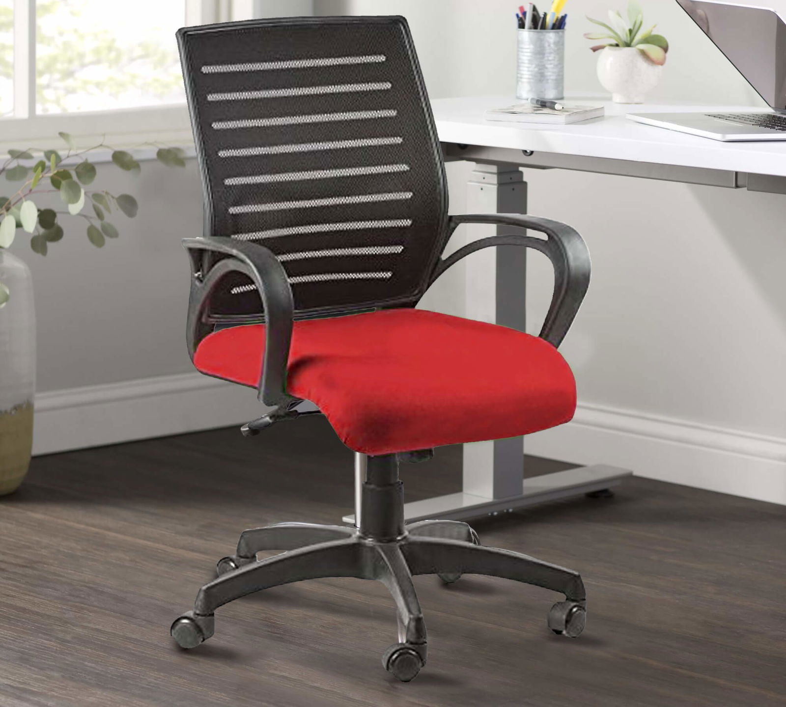 Medium Back Office Executive Mesh Chair with Height Adjustable Nylon Base -