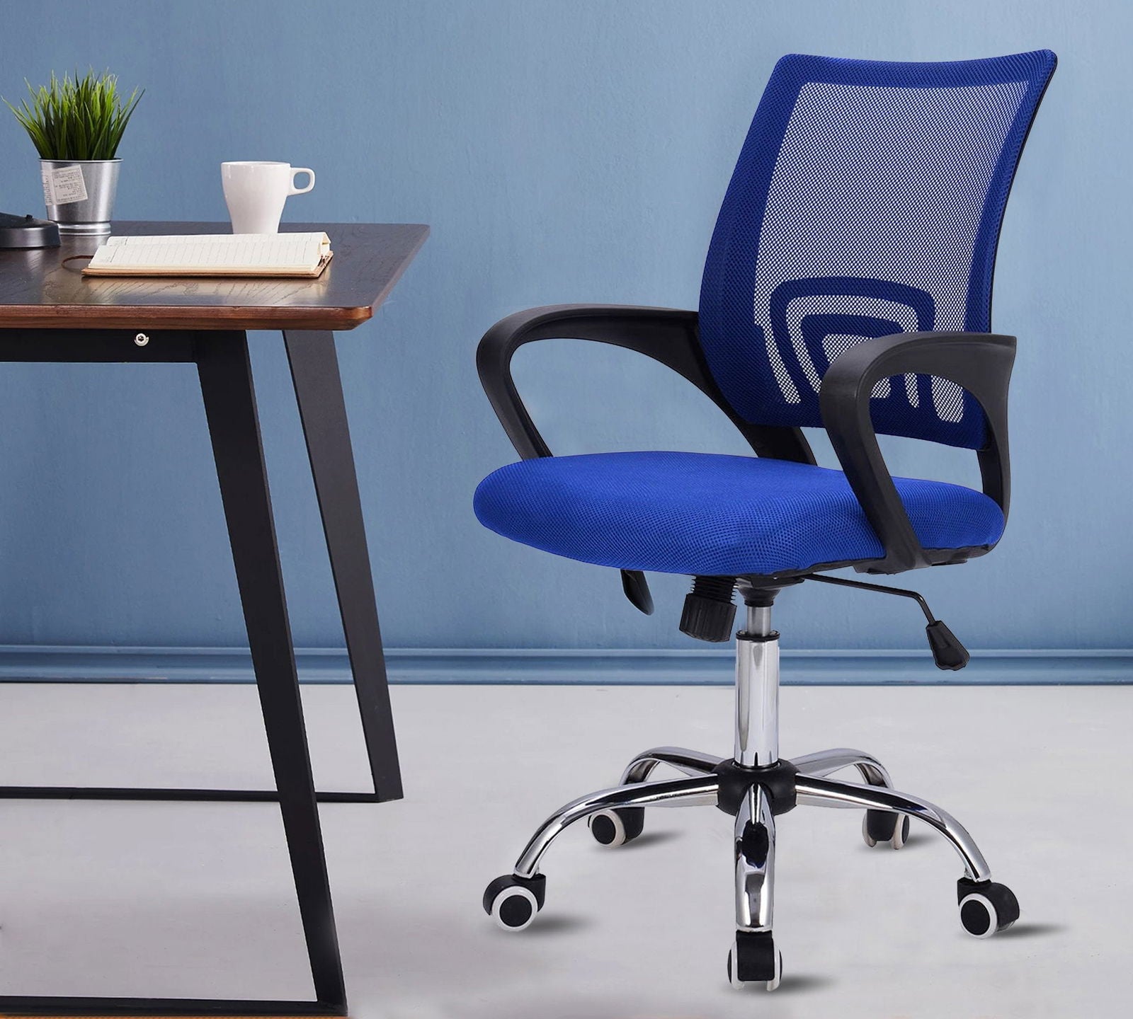 Medium Back Office Executive Mesh Chair with Metal Chrome Base -
