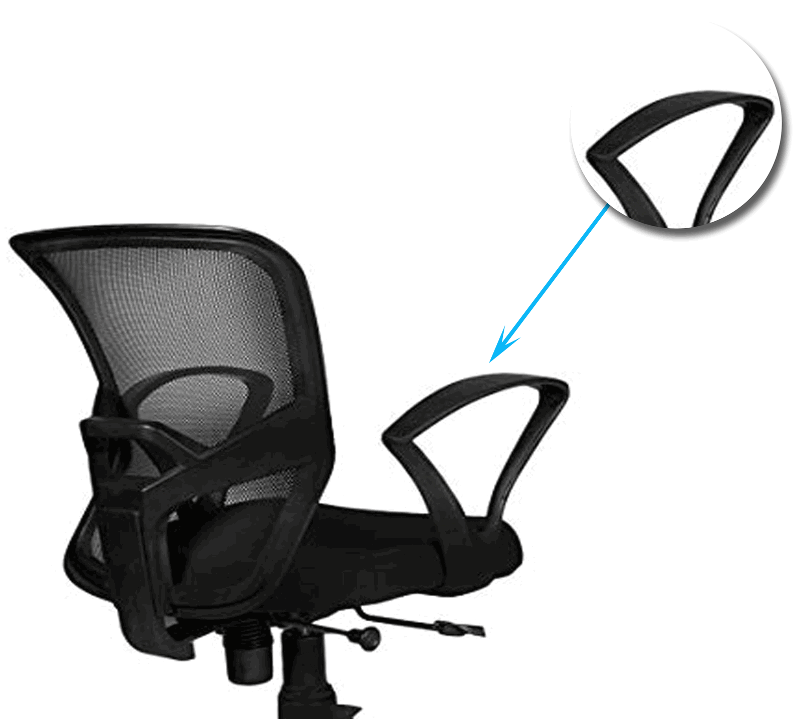 Medium Back Office Executive Mesh Chair with Nylon Base -