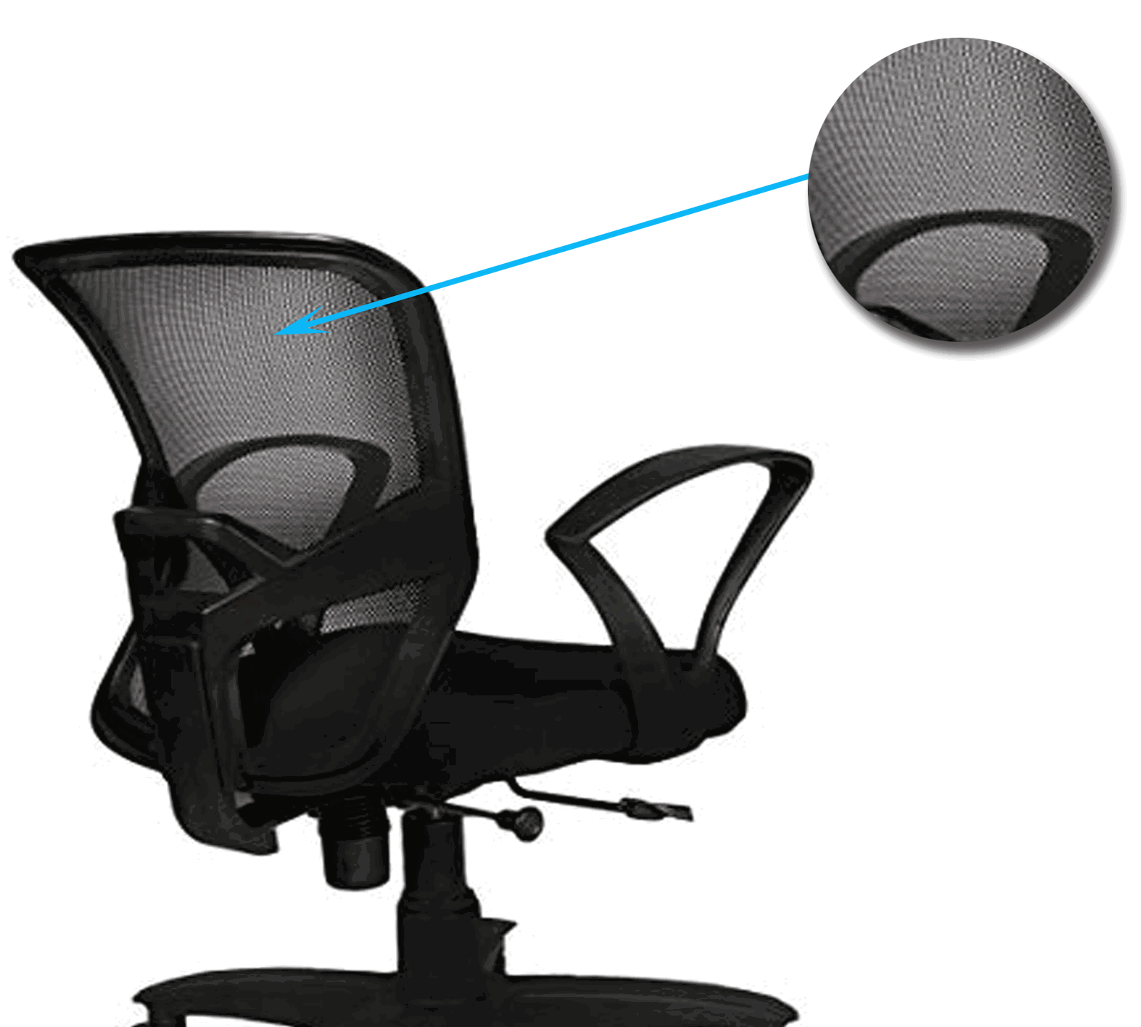 Medium Back Office Executive Mesh Chair with Nylon Base -
