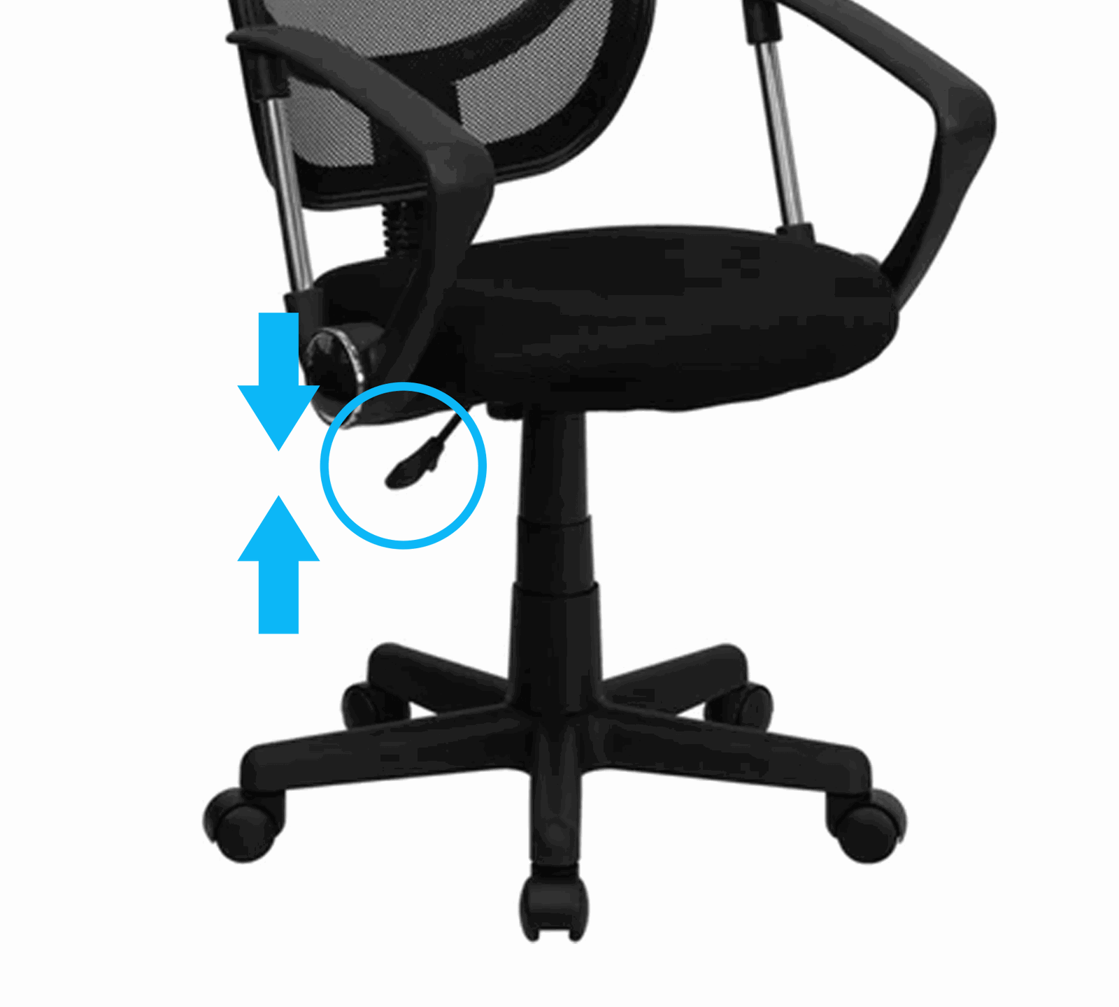 Medium Back Office Executive Mesh Chair with Nylon Wheels Base -