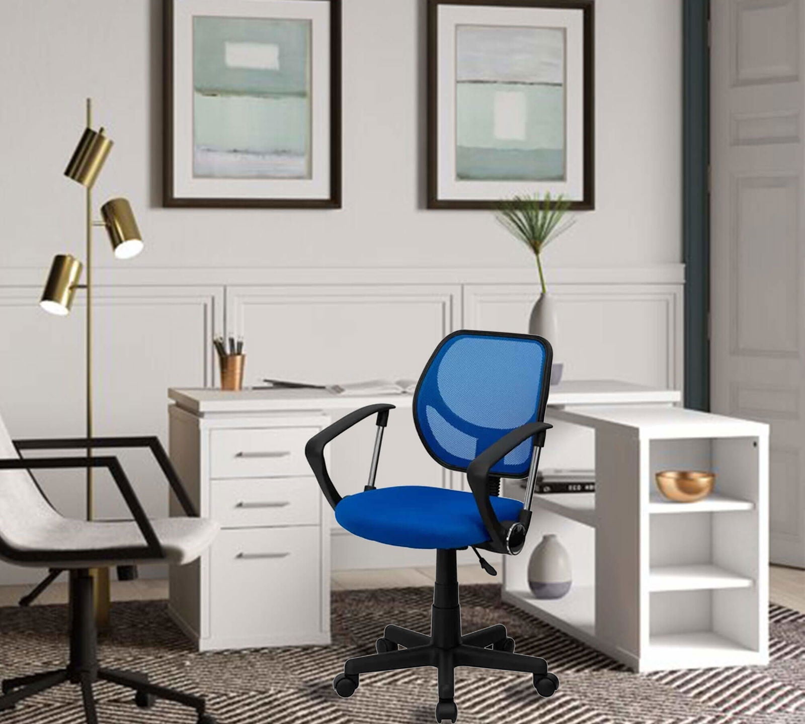 Medium Back Office Executive Mesh Chair with Nylon Wheels Base -