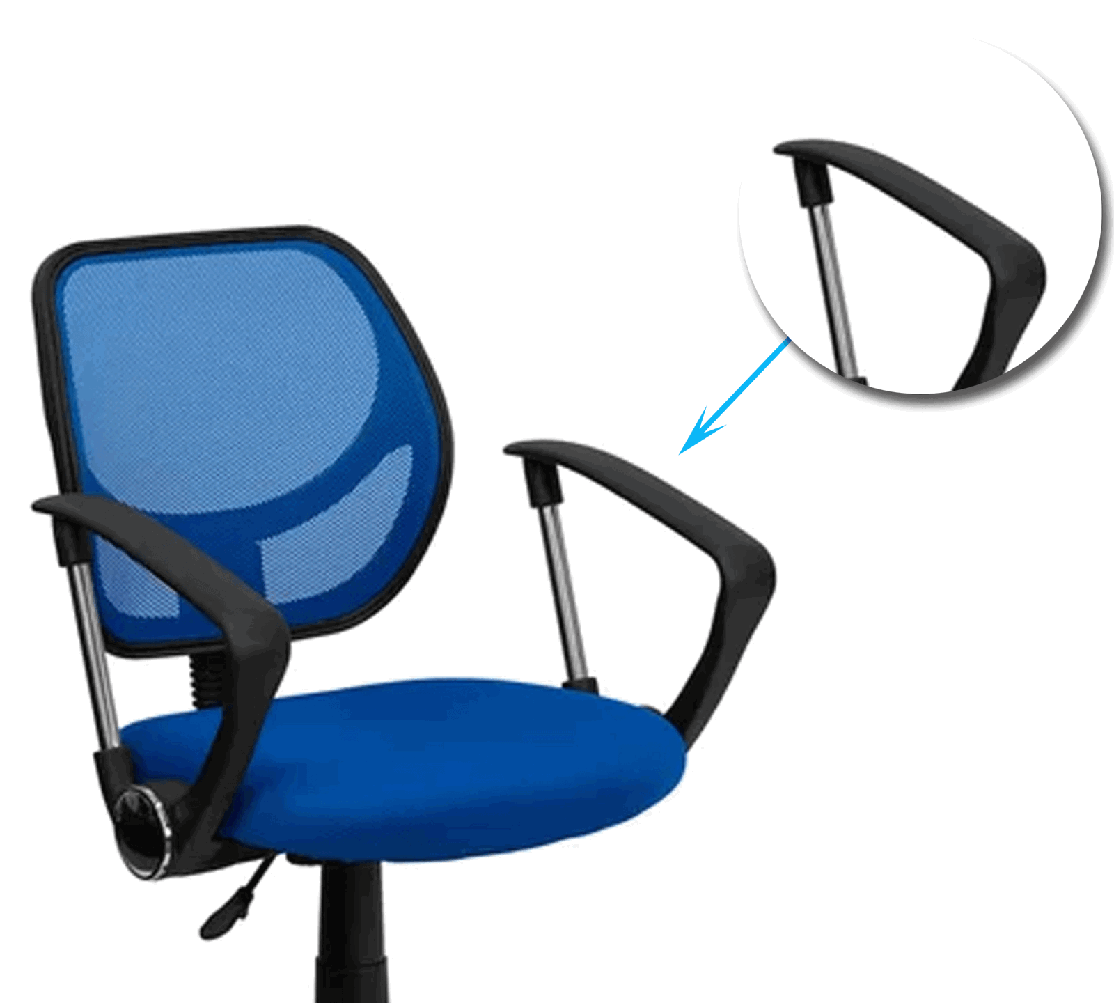 Medium Back Office Executive Mesh Chair with Nylon Wheels Base -