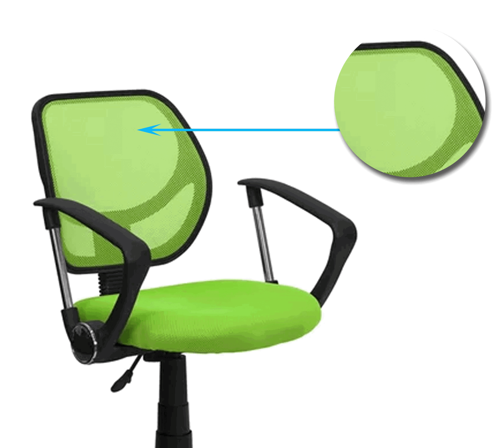 Medium Back Office Executive Mesh Chair with Nylon Wheels Base -