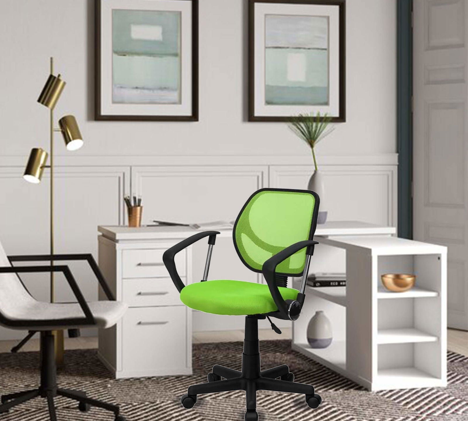 Medium Back Office Executive Mesh Chair with Nylon Wheels Base -