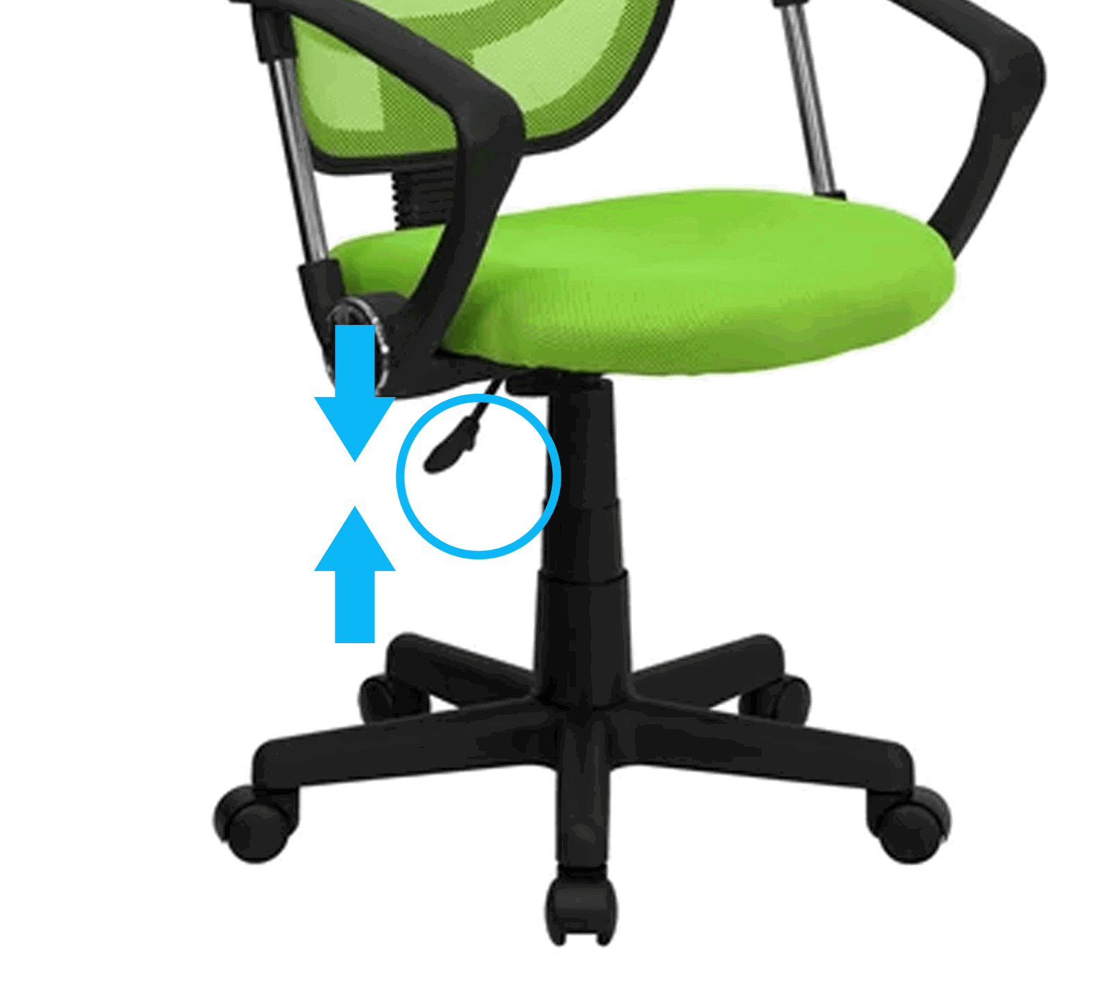 Medium Back Office Executive Mesh Chair with Nylon Wheels Base -