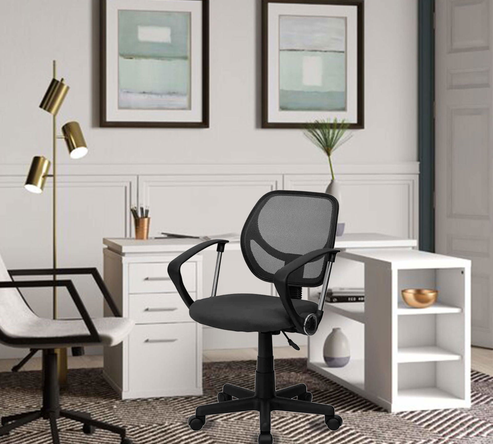 Medium Back Office Executive Mesh Chair with Nylon Wheels Base -