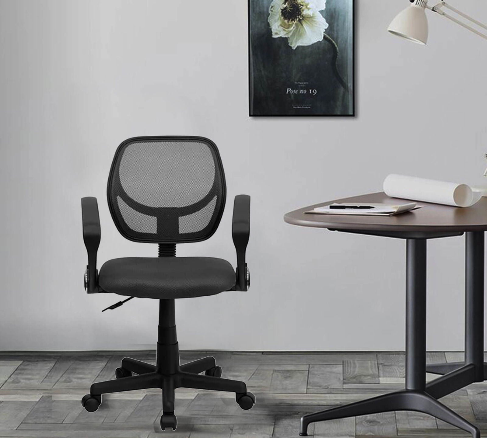 Medium Back Office Executive Mesh Chair with Nylon Wheels Base -