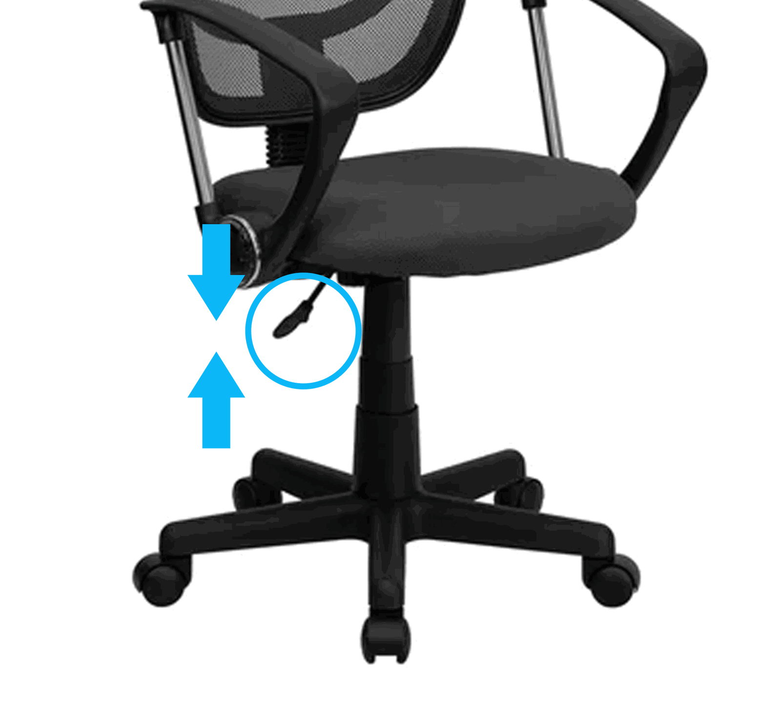 Medium Back Office Executive Mesh Chair with Nylon Wheels Base -