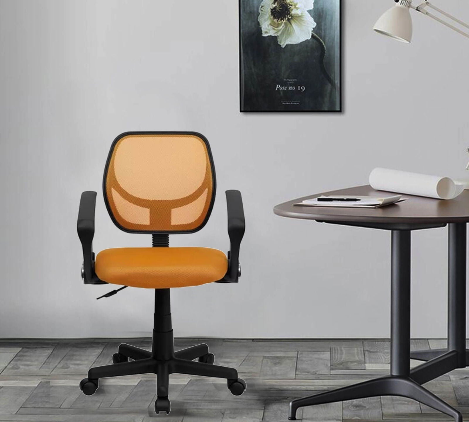 Medium Back Office Executive Mesh Chair with Nylon Wheels Base -
