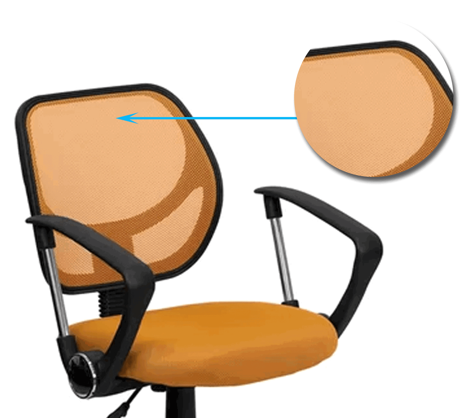 Medium Back Office Executive Mesh Chair with Nylon Wheels Base -