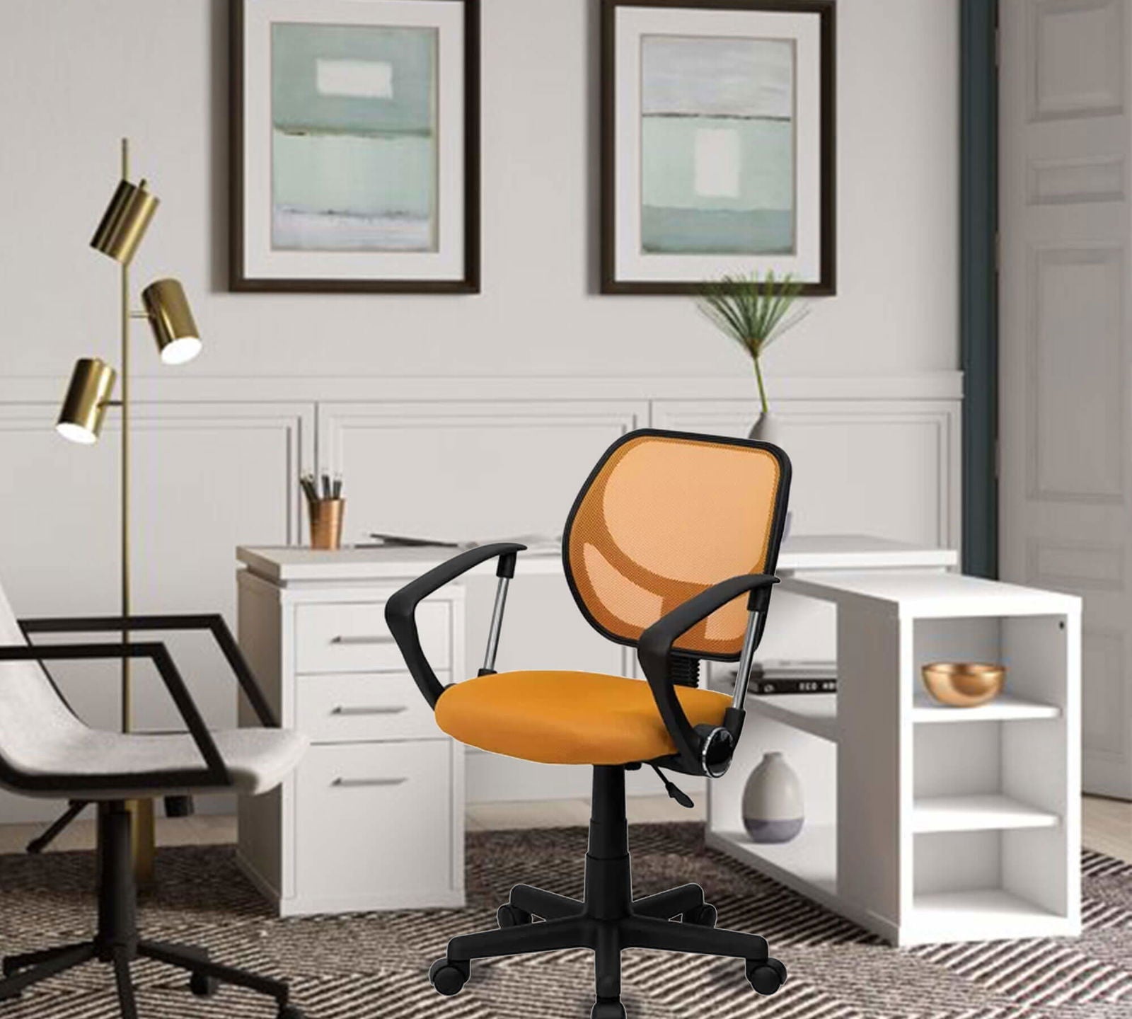 Medium Back Office Executive Mesh Chair with Nylon Wheels Base -