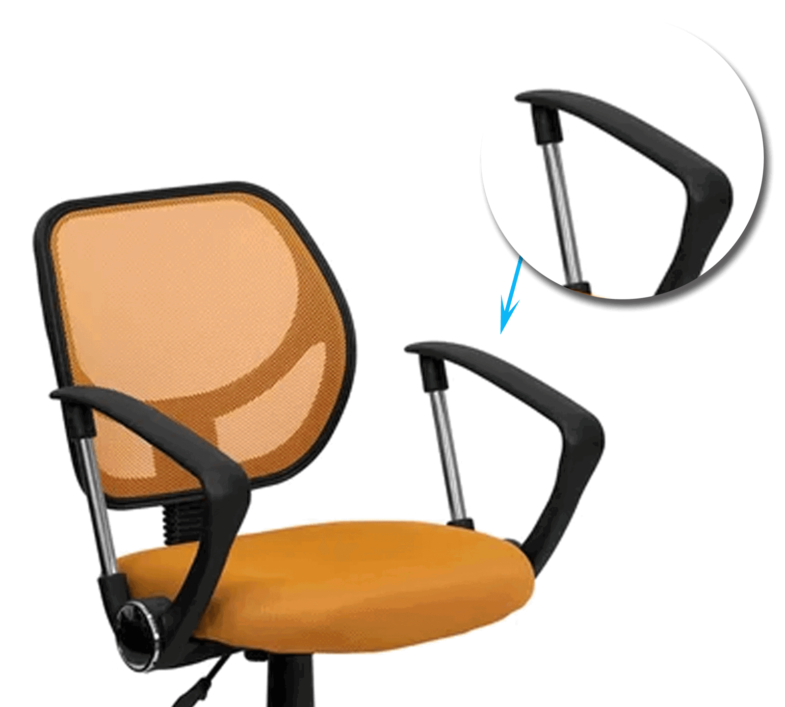 Medium Back Office Executive Mesh Chair with Nylon Wheels Base -