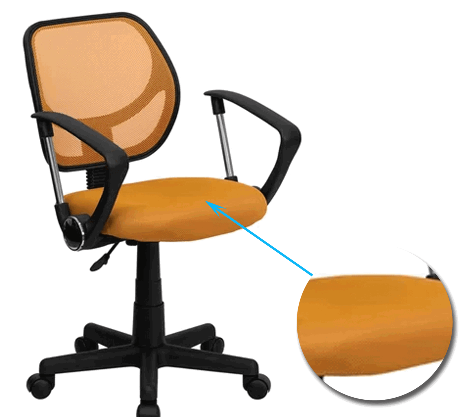 Medium Back Office Executive Mesh Chair with Nylon Wheels Base -