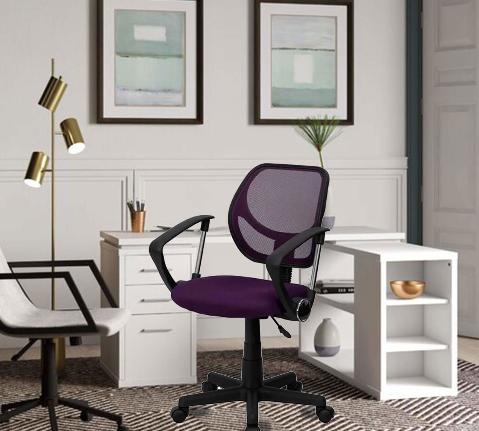 Medium Back Office Executive Mesh Chair with Nylon Wheels Base -
