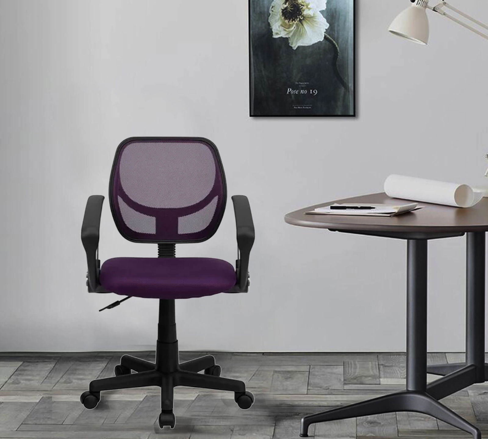 Medium Back Office Executive Mesh Chair with Nylon Wheels Base -
