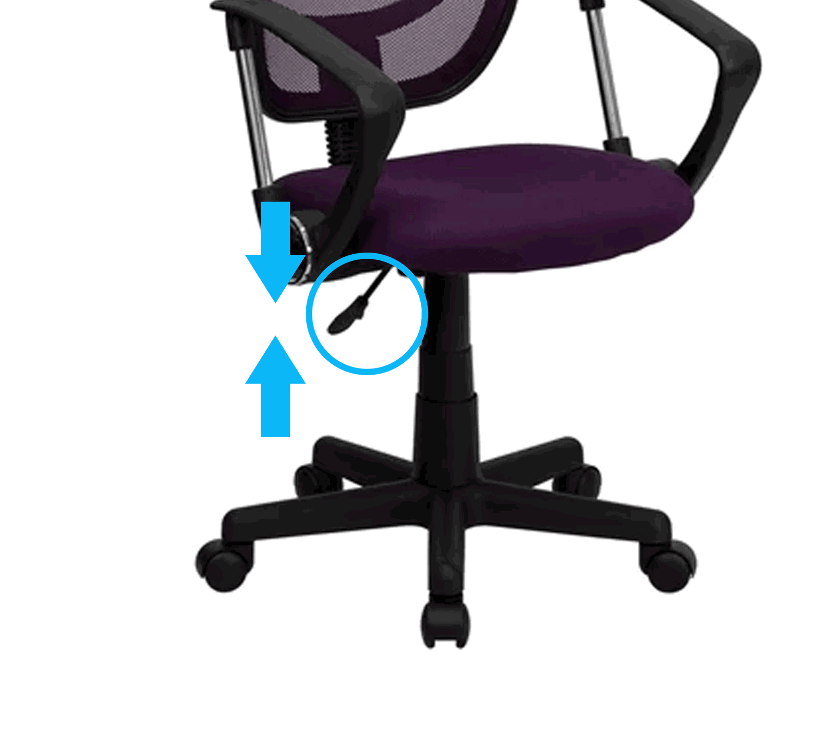Medium Back Office Executive Mesh Chair with Nylon Wheels Base -
