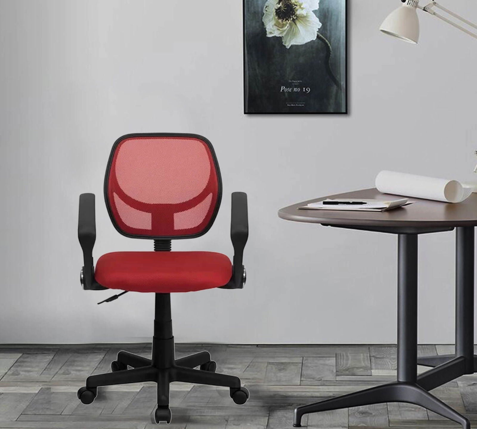 Medium Back Office Executive Mesh Chair with Nylon Wheels Base -