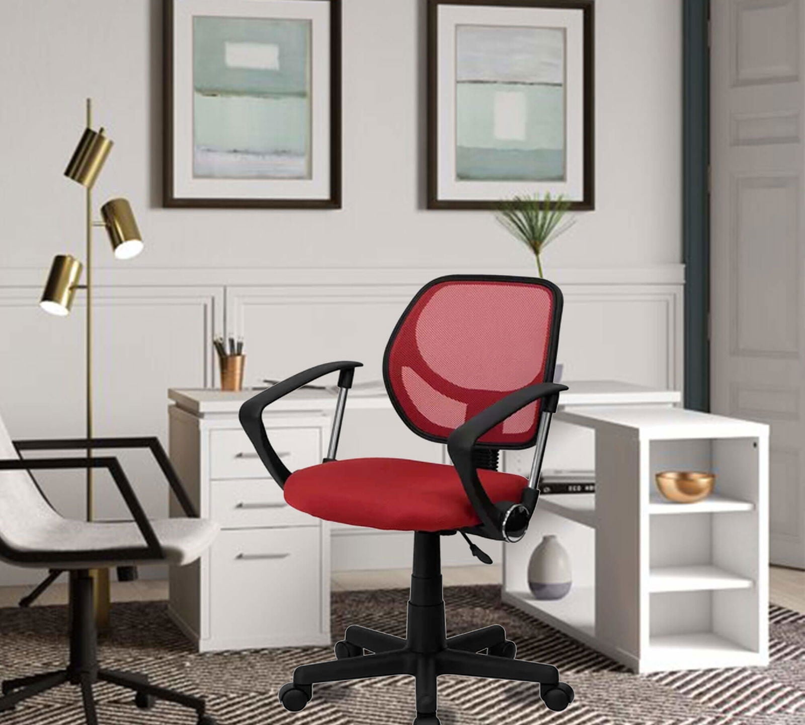 Medium Back Office Executive Mesh Chair with Nylon Wheels Base -